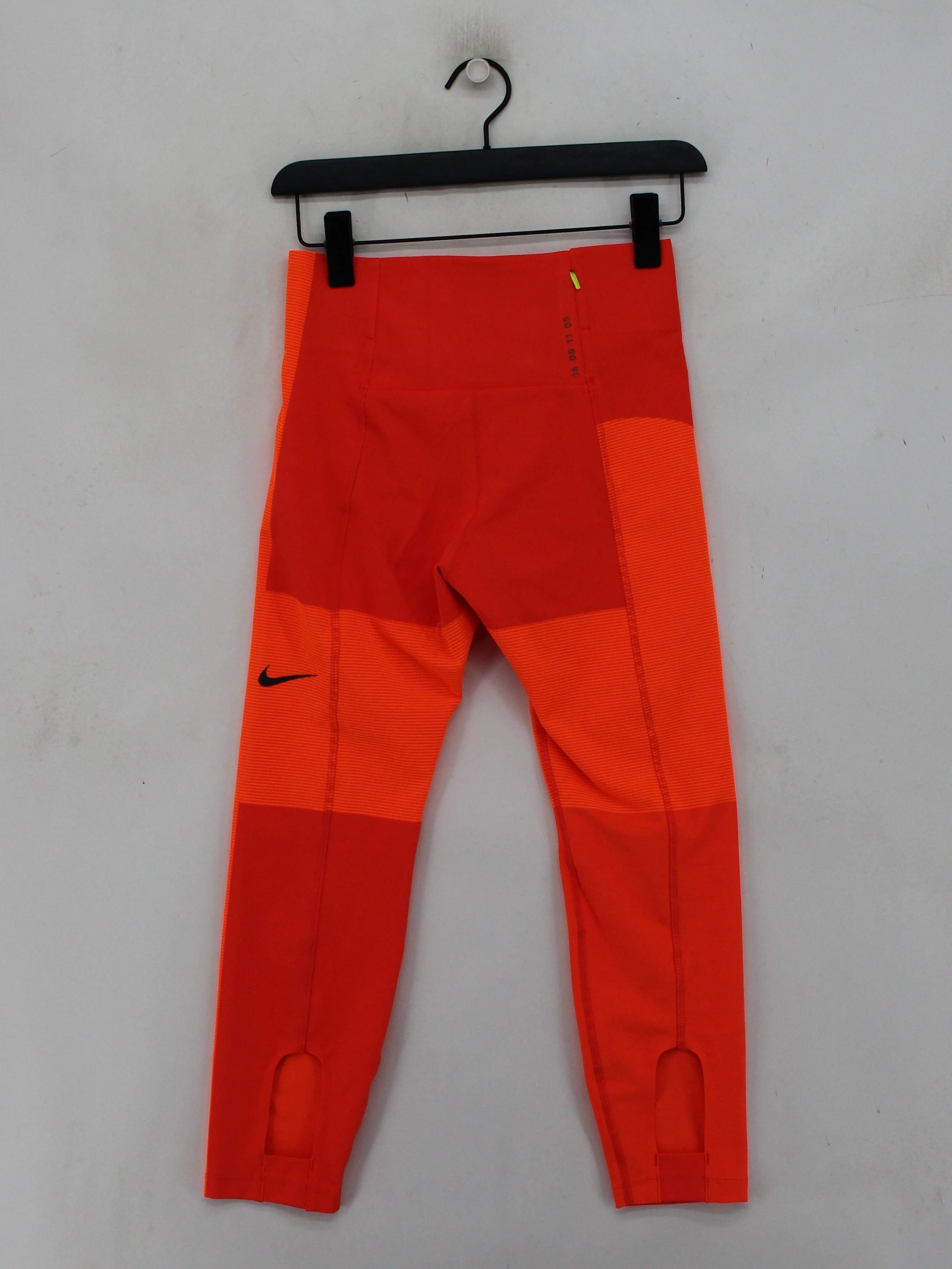 Nike Women's Leggings S Orange Polyester with Elastane Capri - Image 2