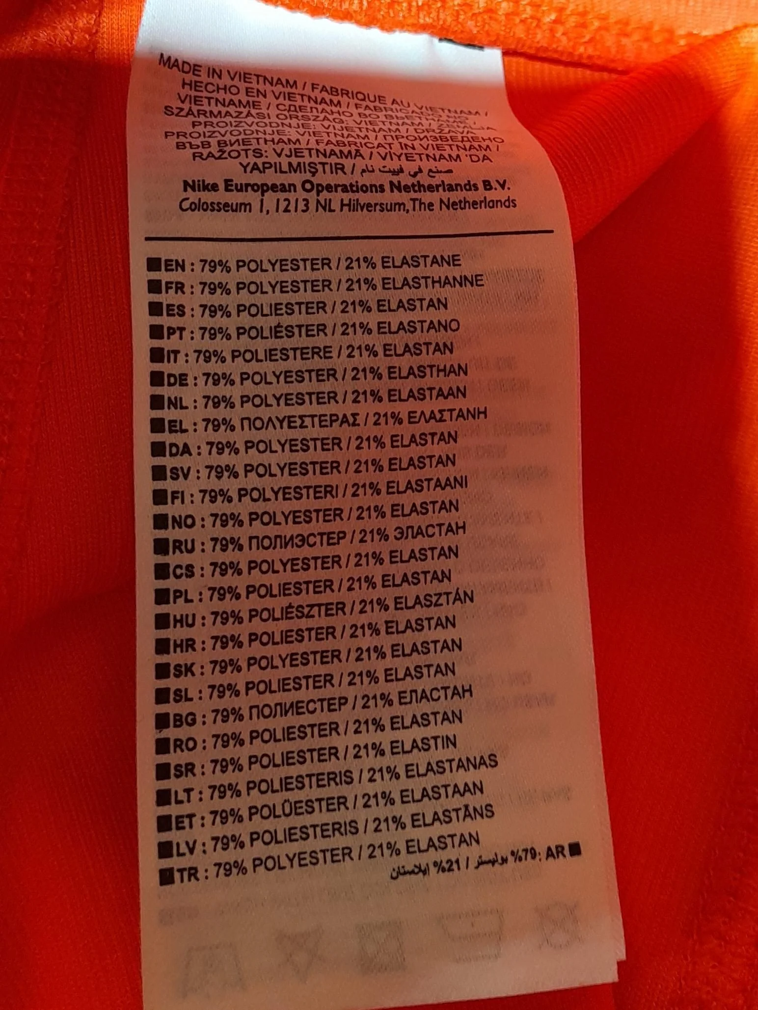 Nike Women's Leggings S Orange Polyester with Elastane Capri - Image 6