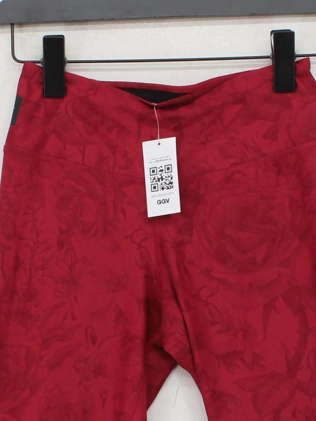 Nike Women's Leggings UK 4 Red Floral 100% Polyester Full length - Image 3