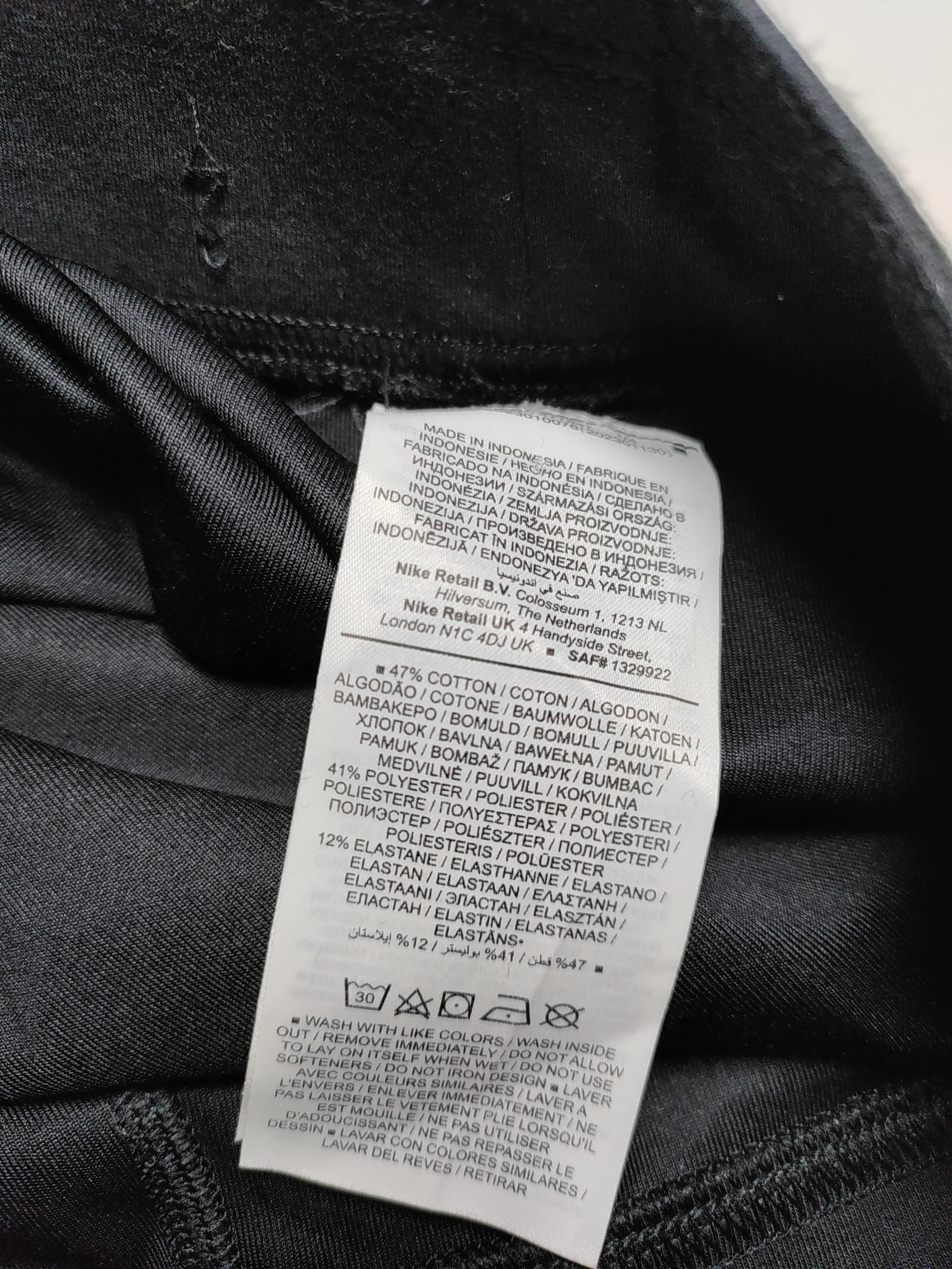 Nike Women's Leggings XXL Black Cotton with Polyester, Elastane Capri - Image 6