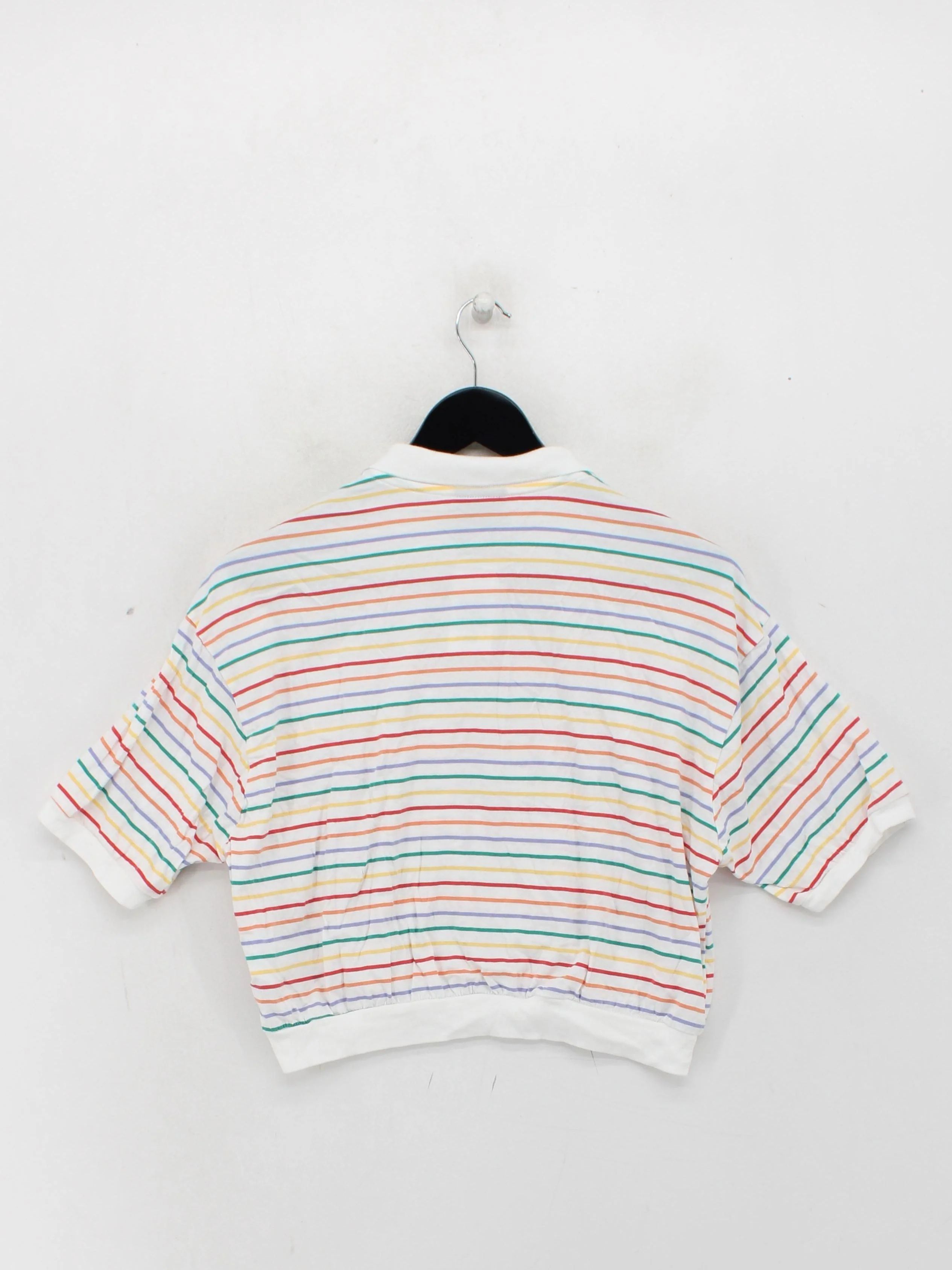 Nike Women's Polo M Multi Striped 100% Cotton Short Sleeve Collared Basic - Image 2