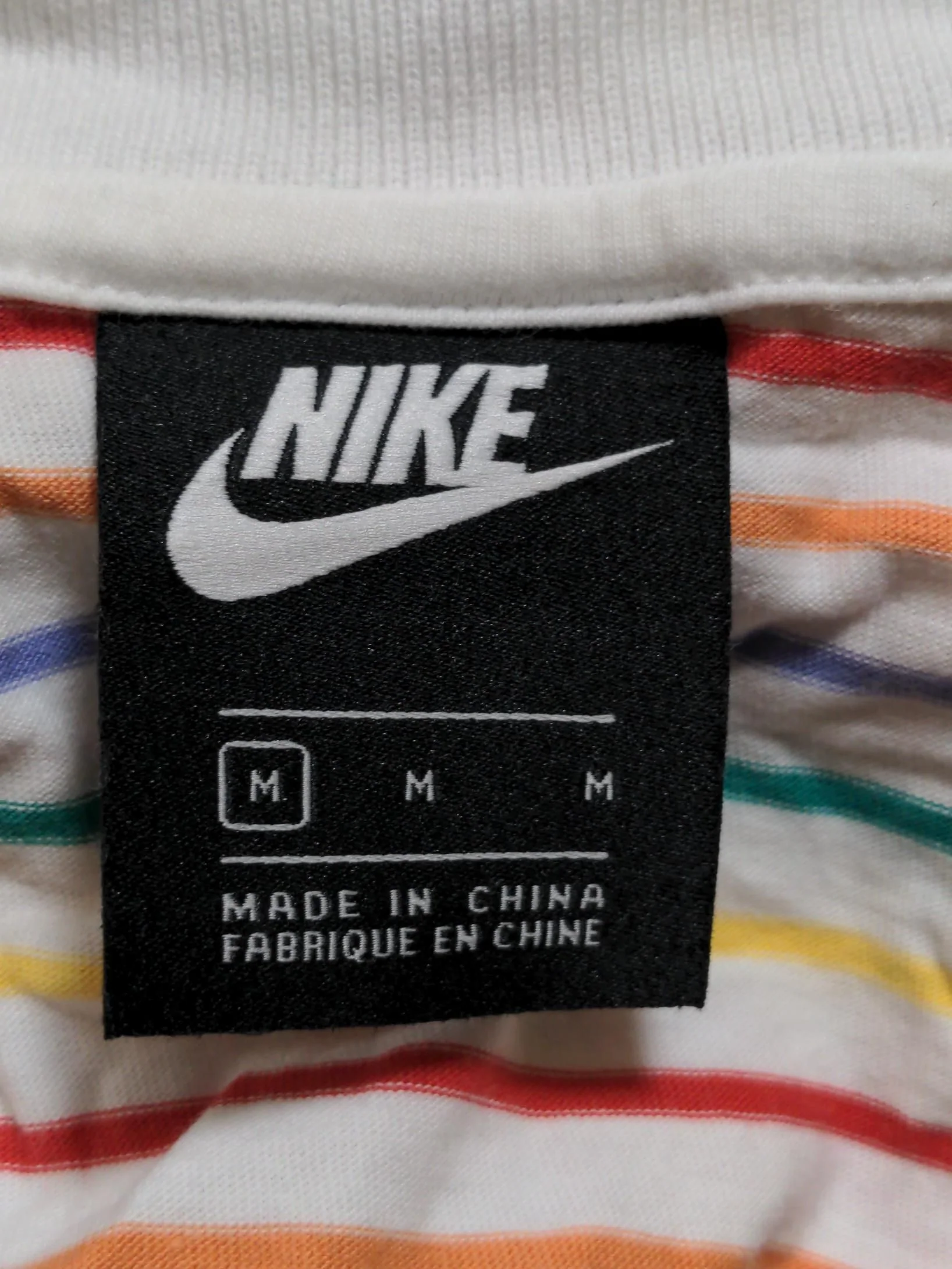 Nike Women's Polo M Multi Striped 100% Cotton Short Sleeve Collared Basic - Image 5