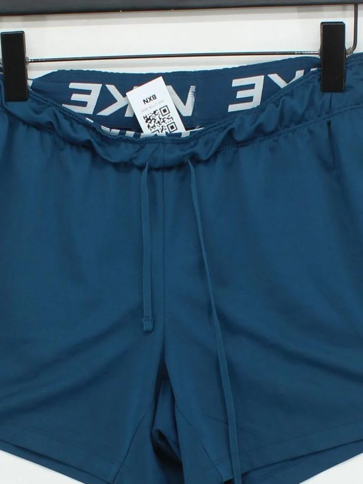 Nike Women's Shorts S Blue 100% Polyester Sweat - Image 3
