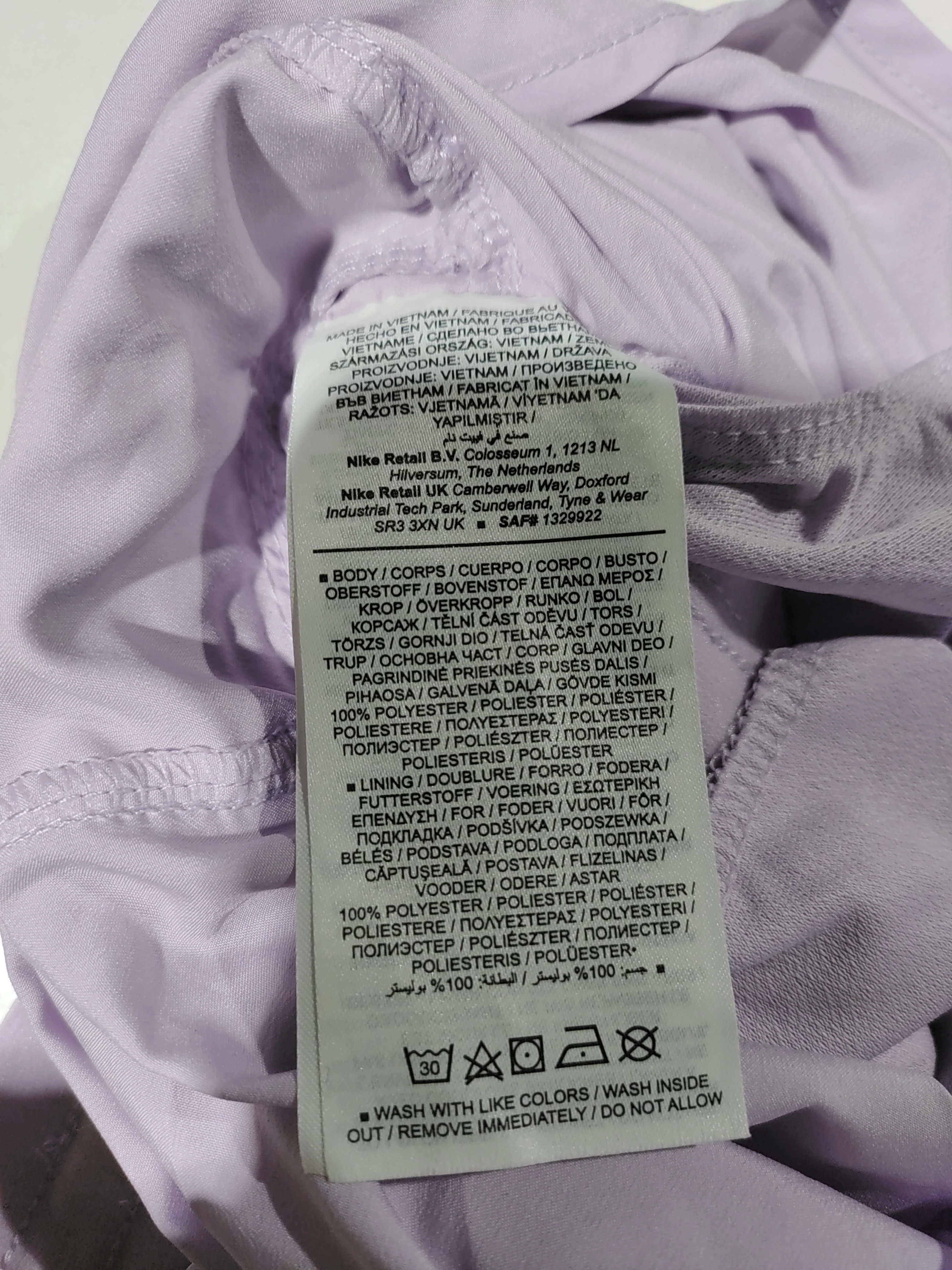 Nike Women's Shorts S Purple 100% Polyester Sweat - Image 6