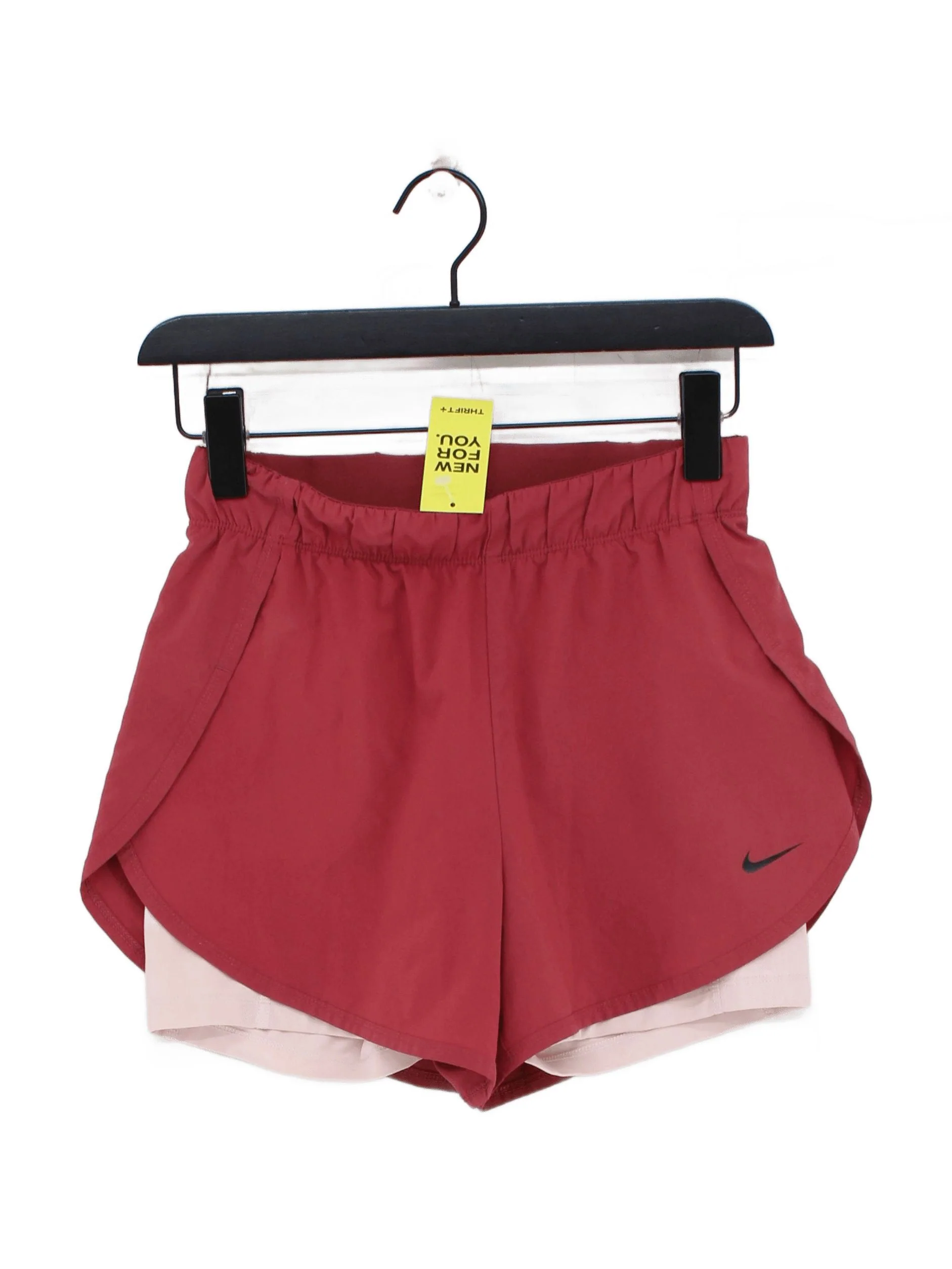 Nike Women's Shorts S Red Polyester with Spandex Sweat