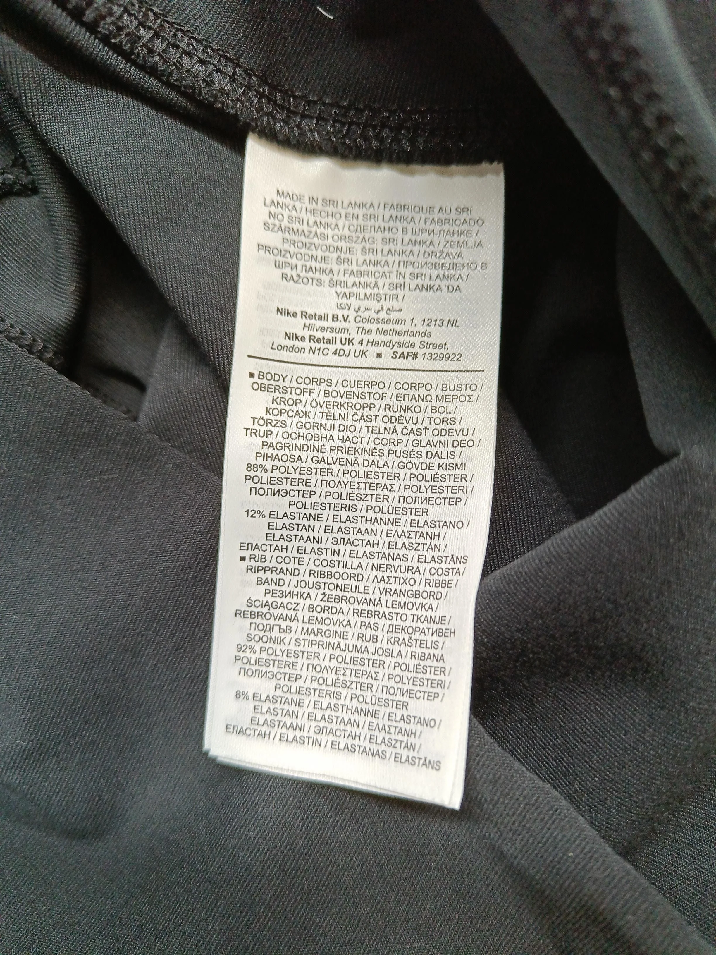 Nike Women's Sports Bottoms L Black Polyester with Elastane Sweatpants - Image 6
