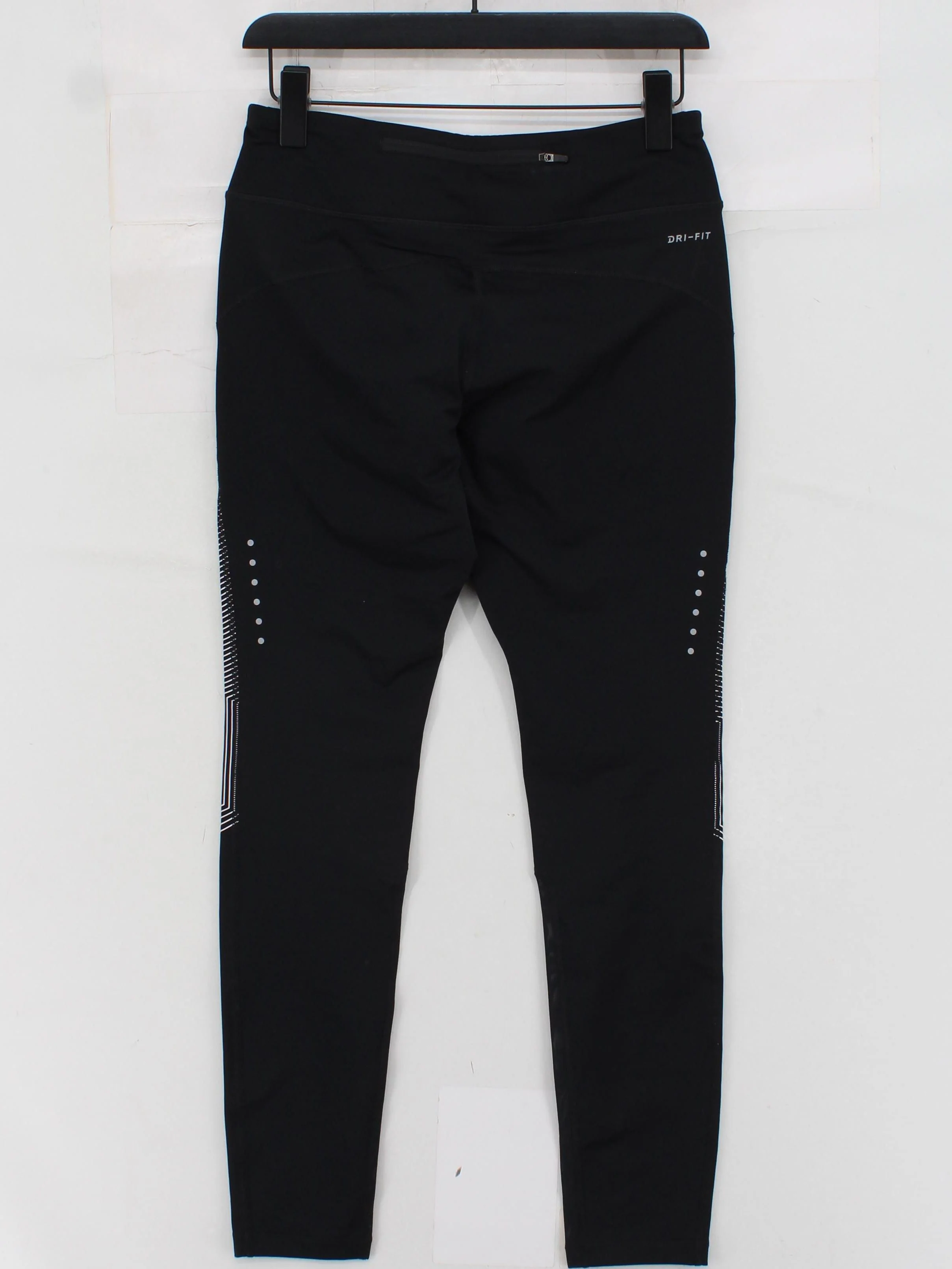 Nike Women's Sports Bottoms M Black Geometric Polyester with Elastane Sweatpants - Image 2