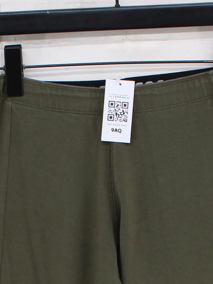 Nike Women's Sports Bottoms M Green Cotton with Polyester, Elastane Sweatpants - Image 3