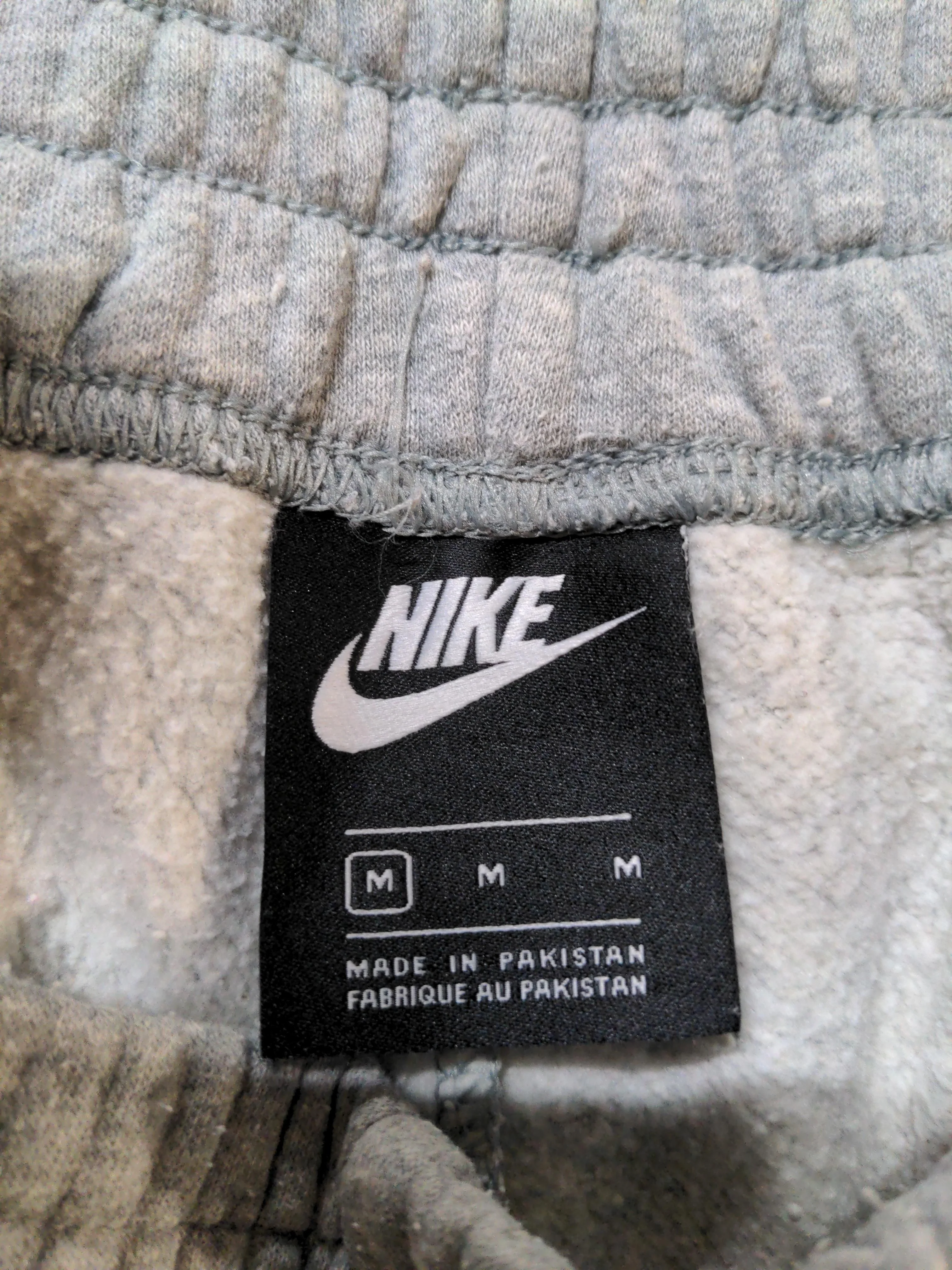 Nike Women's Sports Bottoms M Grey Cotton with Polyester Sweatpants - Image 6