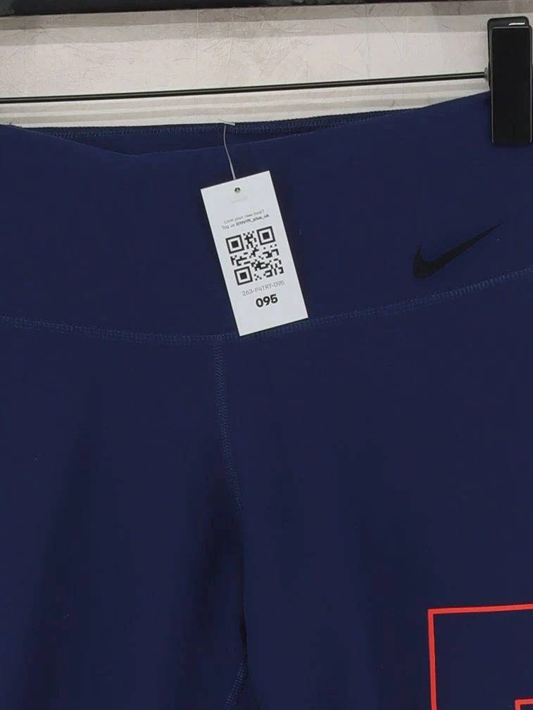 Nike Women's Sports Bottoms S Blue Graphic Polyester with Elastane Sweatpants - Image 3
