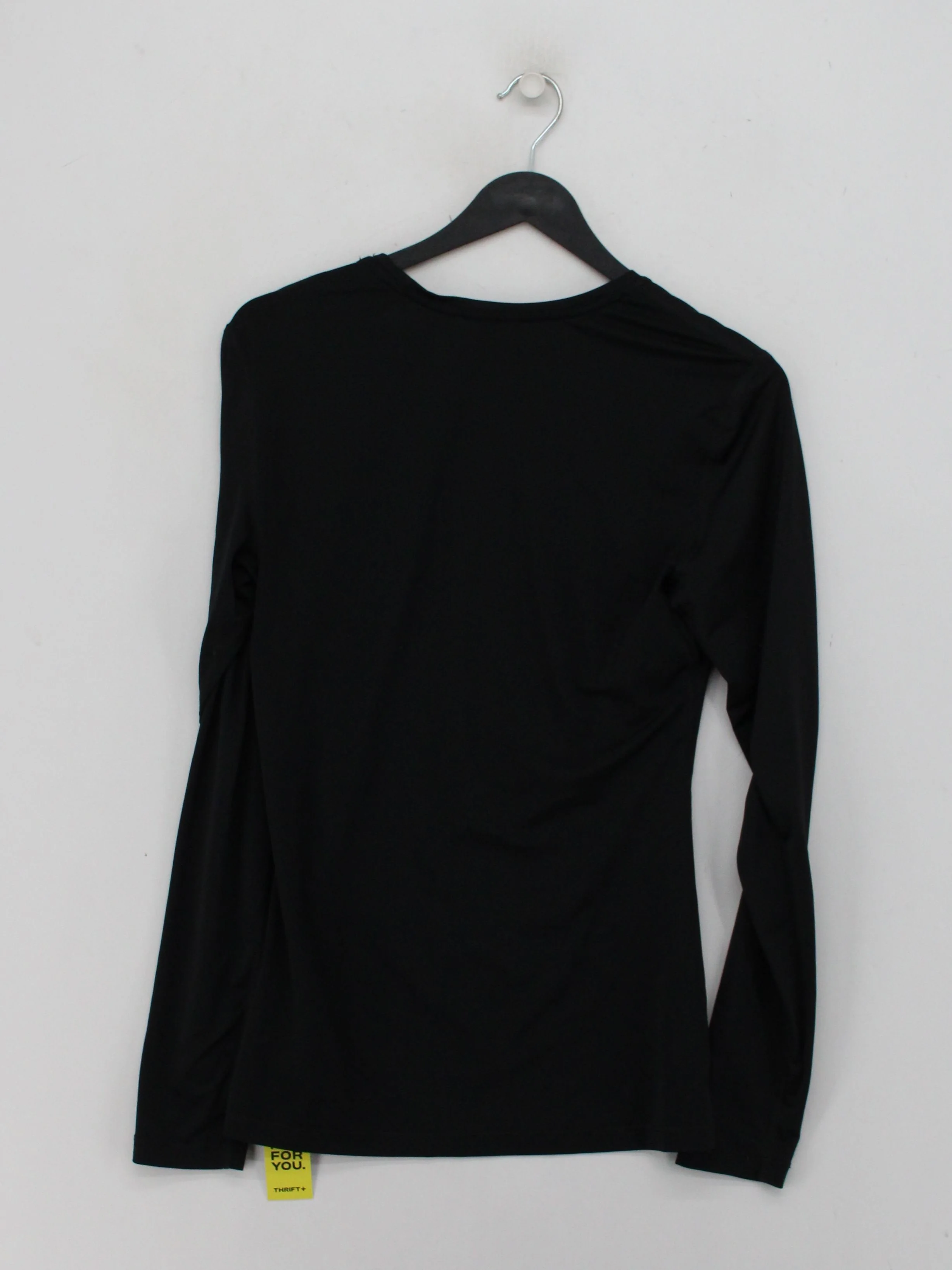 Nike Women's T-Shirt L Black Polyester with Elastane Basic - Image 2