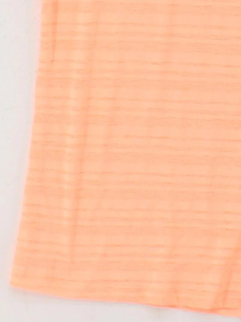 Nike Women's T-Shirt L Orange Striped 100% Polyester Basic - Image 4