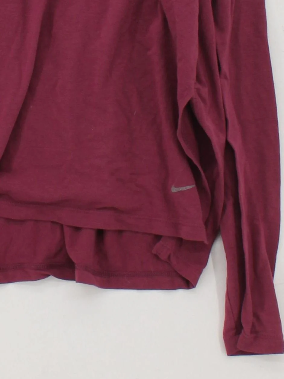 Nike Women's T-Shirt L Red 100% Other Short Sleeve Round Neck Basic - Image 4