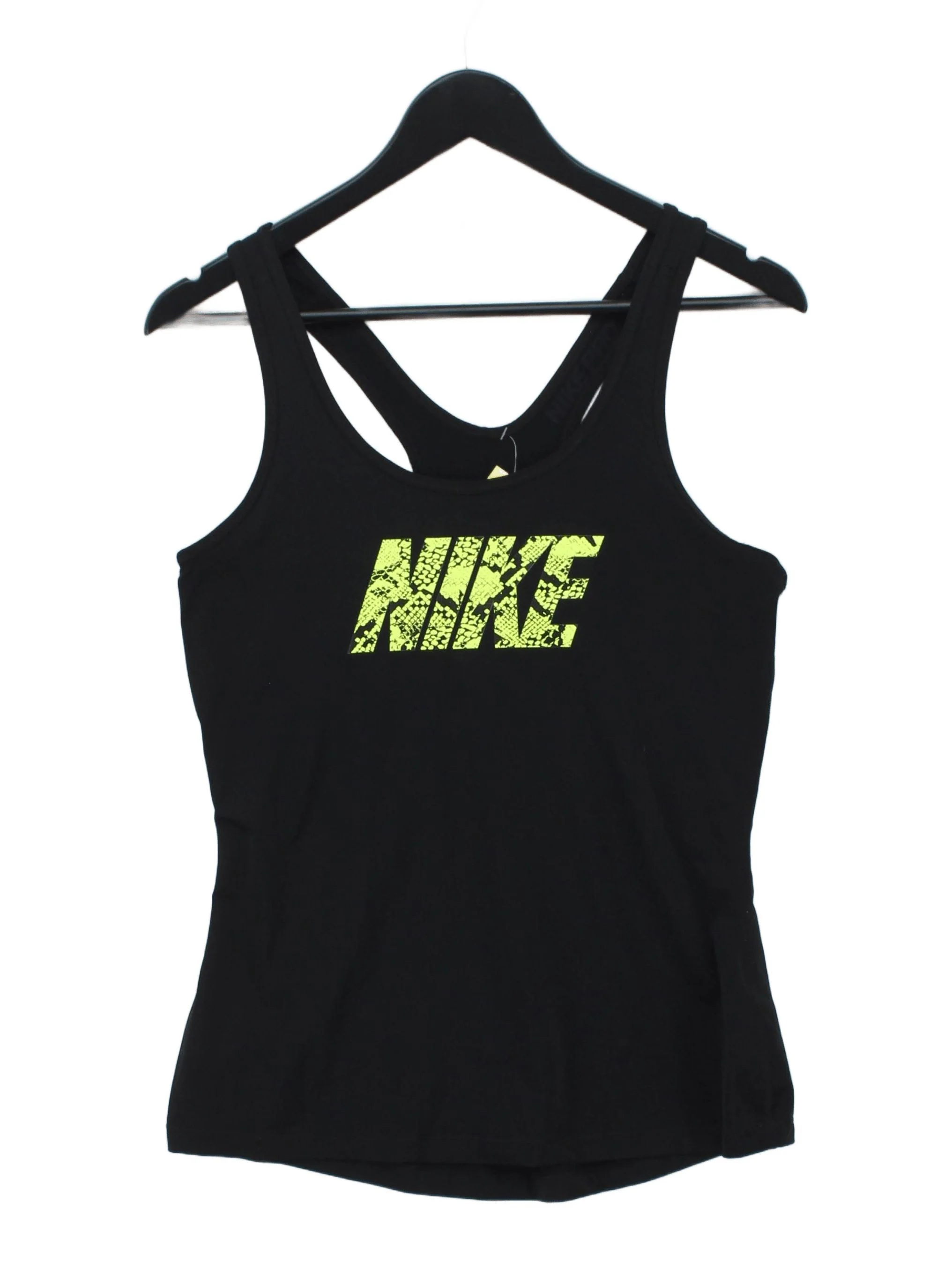 Nike Women's T-Shirt M Black Graphic Polyester with Elastane Sleeveless Basic