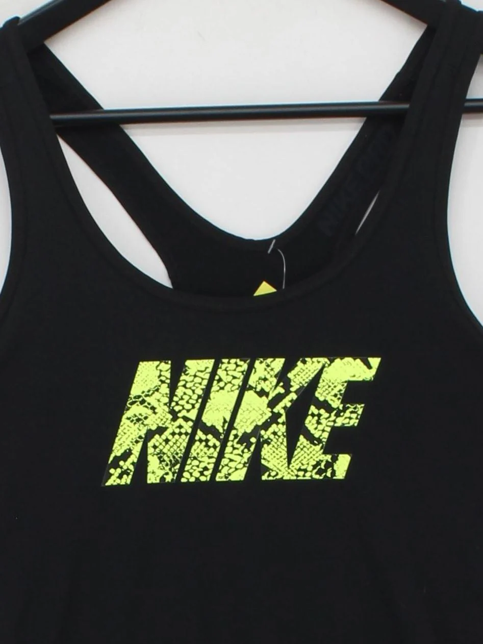 Nike Women's T-Shirt M Black Graphic Polyester with Elastane Sleeveless Basic - Image 3