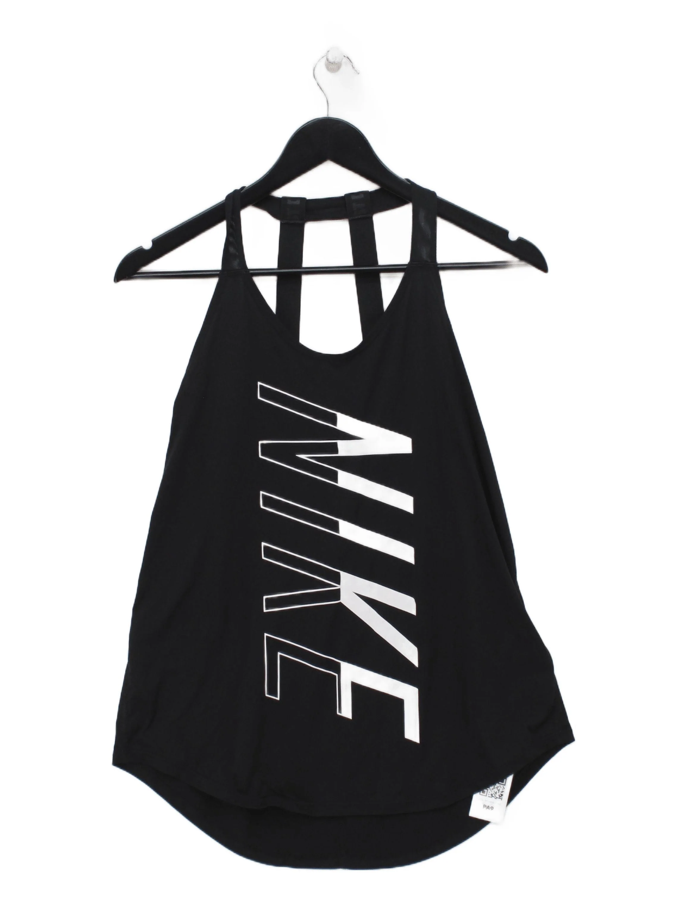 Nike Women's T-Shirt M Black Graphic Polyester with Elastane Sleeveless Basic