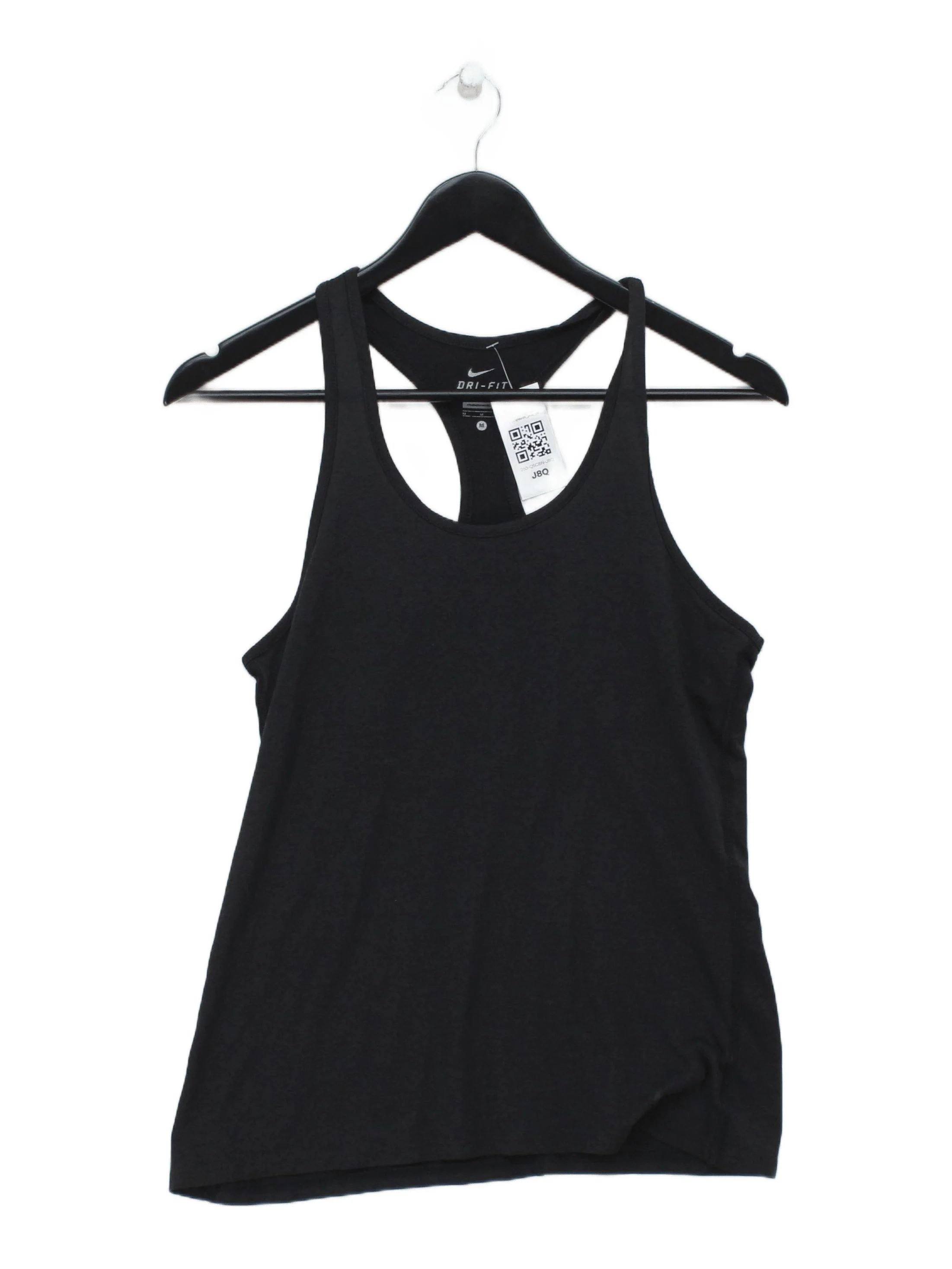 Nike Women's T-Shirt M Black Nylon with Polyester, Spandex Sleeveless Basic