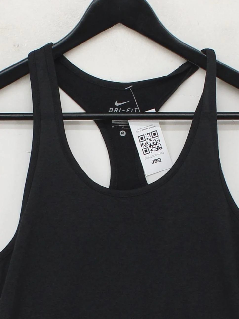 Nike Women's T-Shirt M Black Nylon with Polyester, Spandex Sleeveless Basic - Image 3