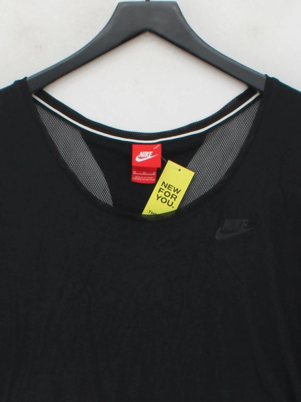Nike Women's T-Shirt M Black Polyester with Lyocell Modal Basic - Image 3