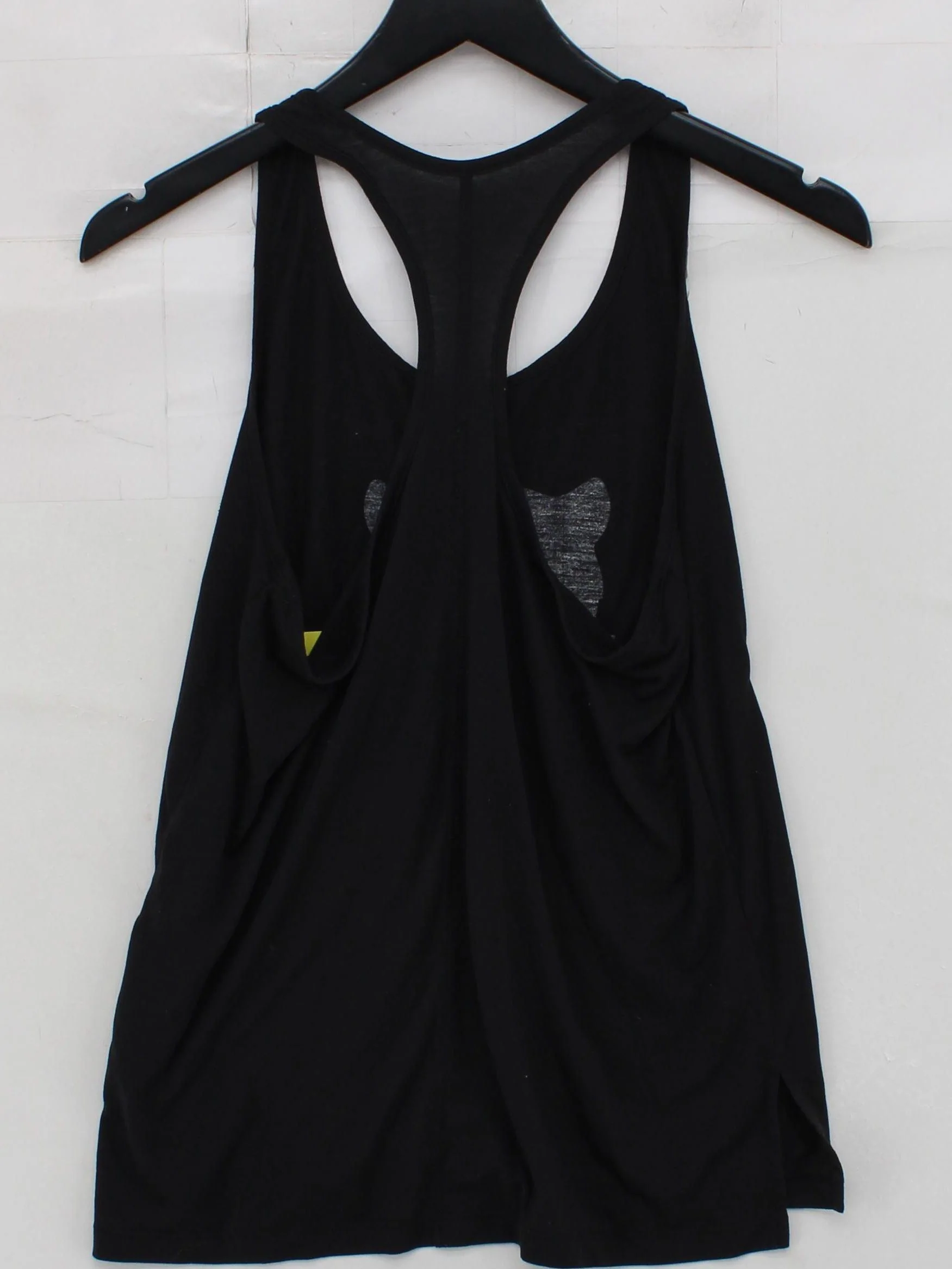Nike Women's T-Shirt M Black Polyester with Rayon, Viscose Basic - Image 2