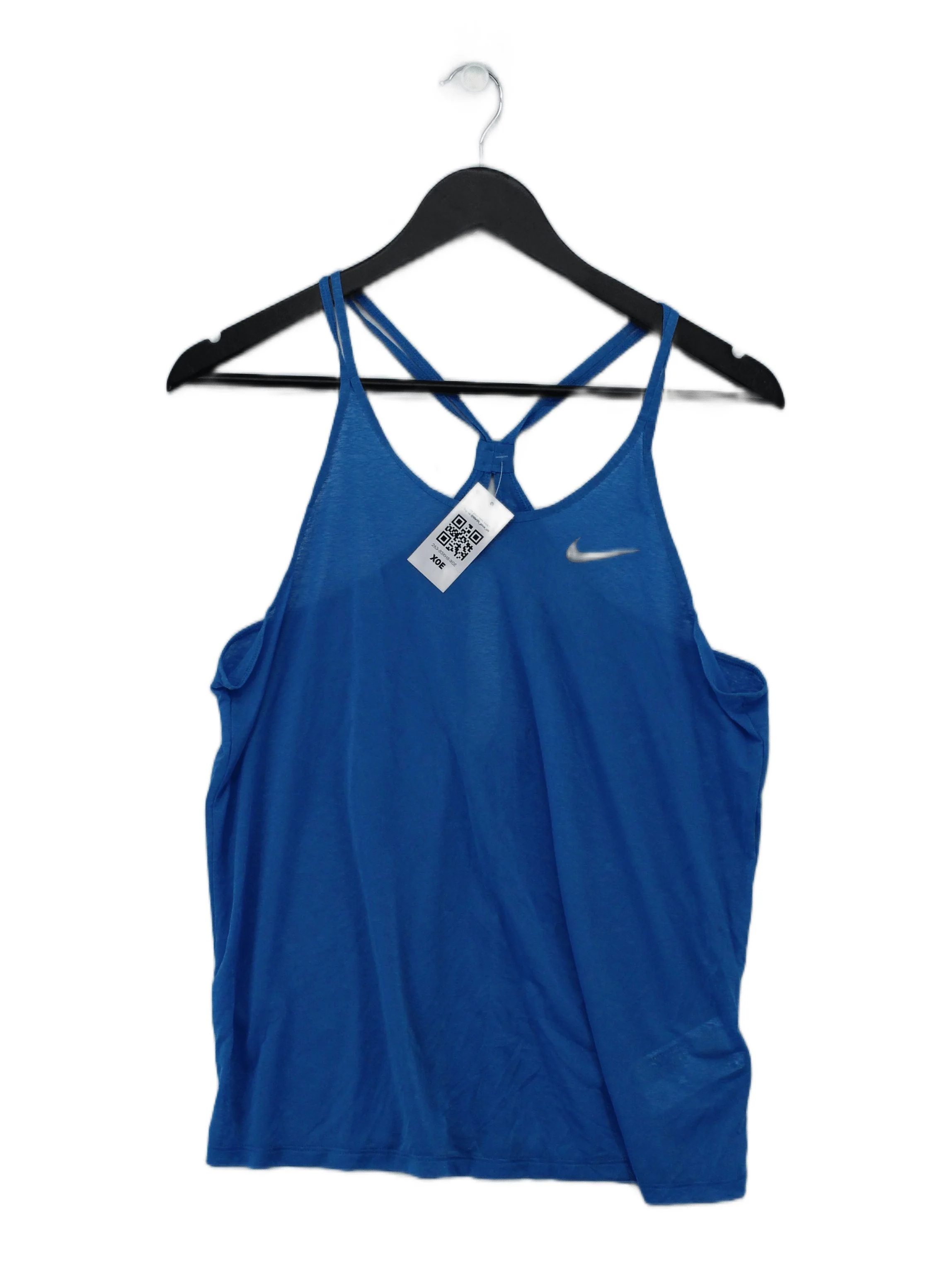 Nike Women's T-Shirt M Blue 100% Polyester Sleeveless Basic