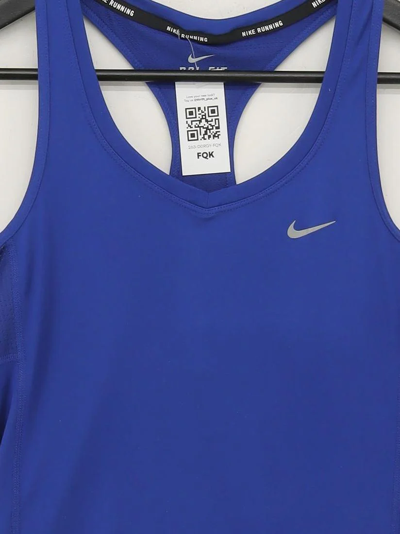 Nike Women's T-Shirt M Blue 100% Polyester Sleeveless Basic - Image 3