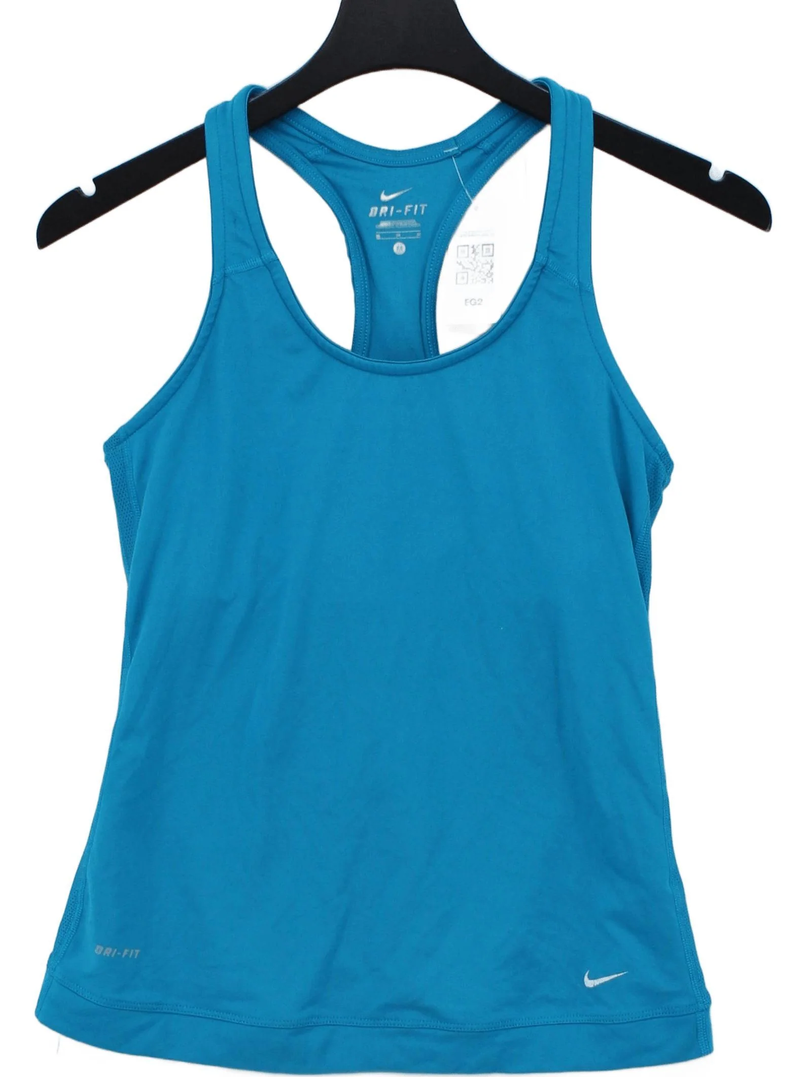 Nike Women's T-Shirt M Blue Polyester with Elastane Sleeveless Basic