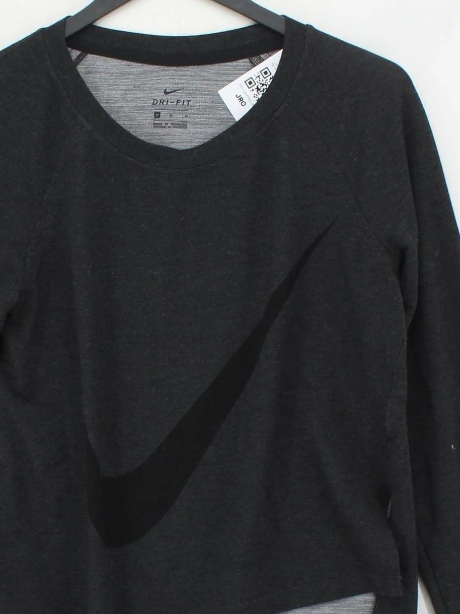 Nike Women's T-Shirt M Grey 100% Other Basic - Image 3