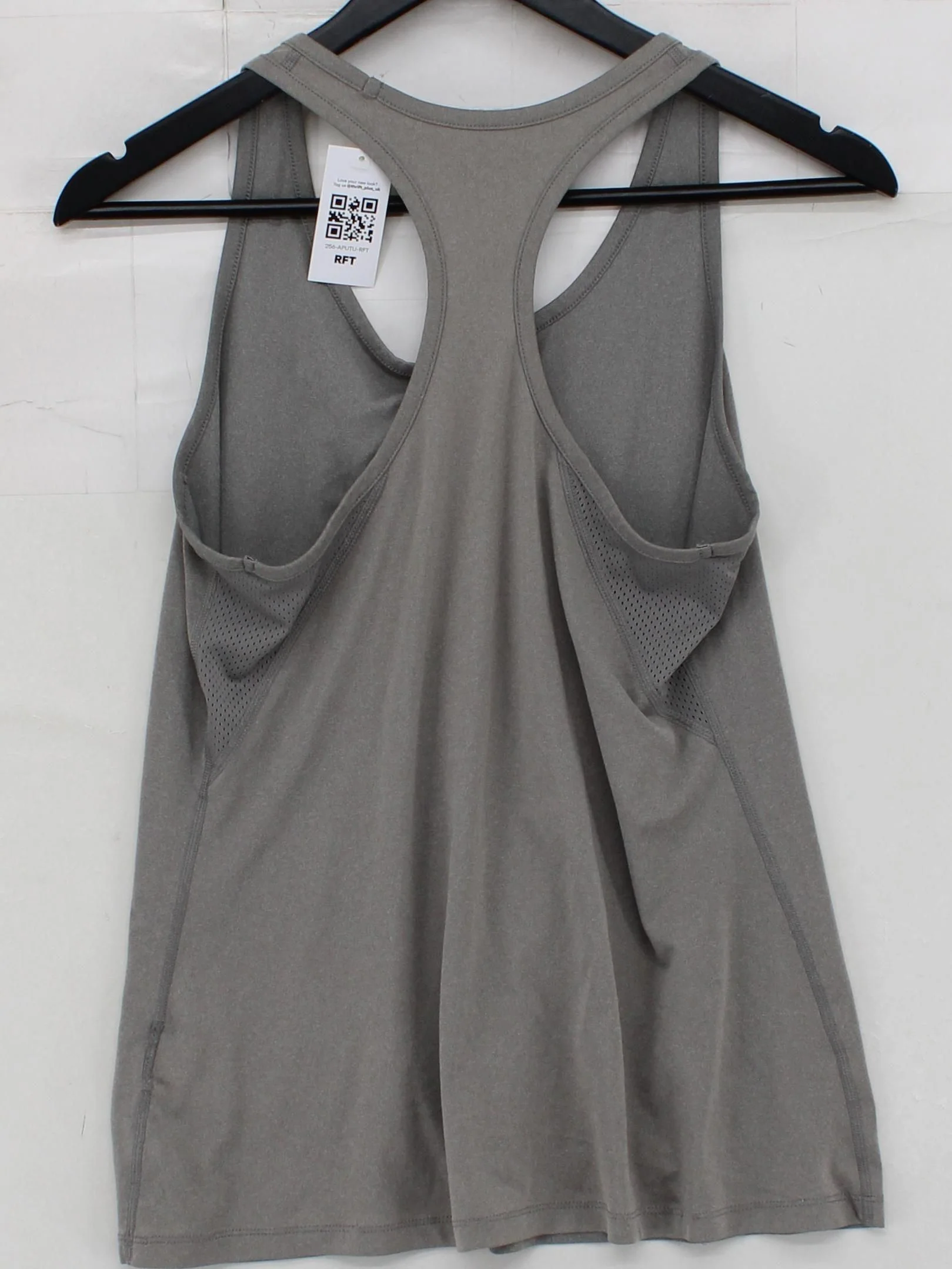 Nike Women's T-Shirt M Grey 100% Polyester Sleeveless Basic - Image 2