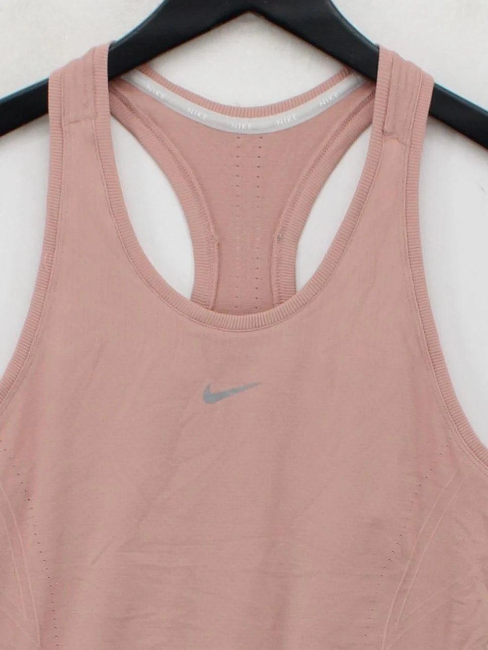 Nike Women's T-Shirt M Pink Nylon with Polyester, Elastane Sleeveless Basic - Image 3