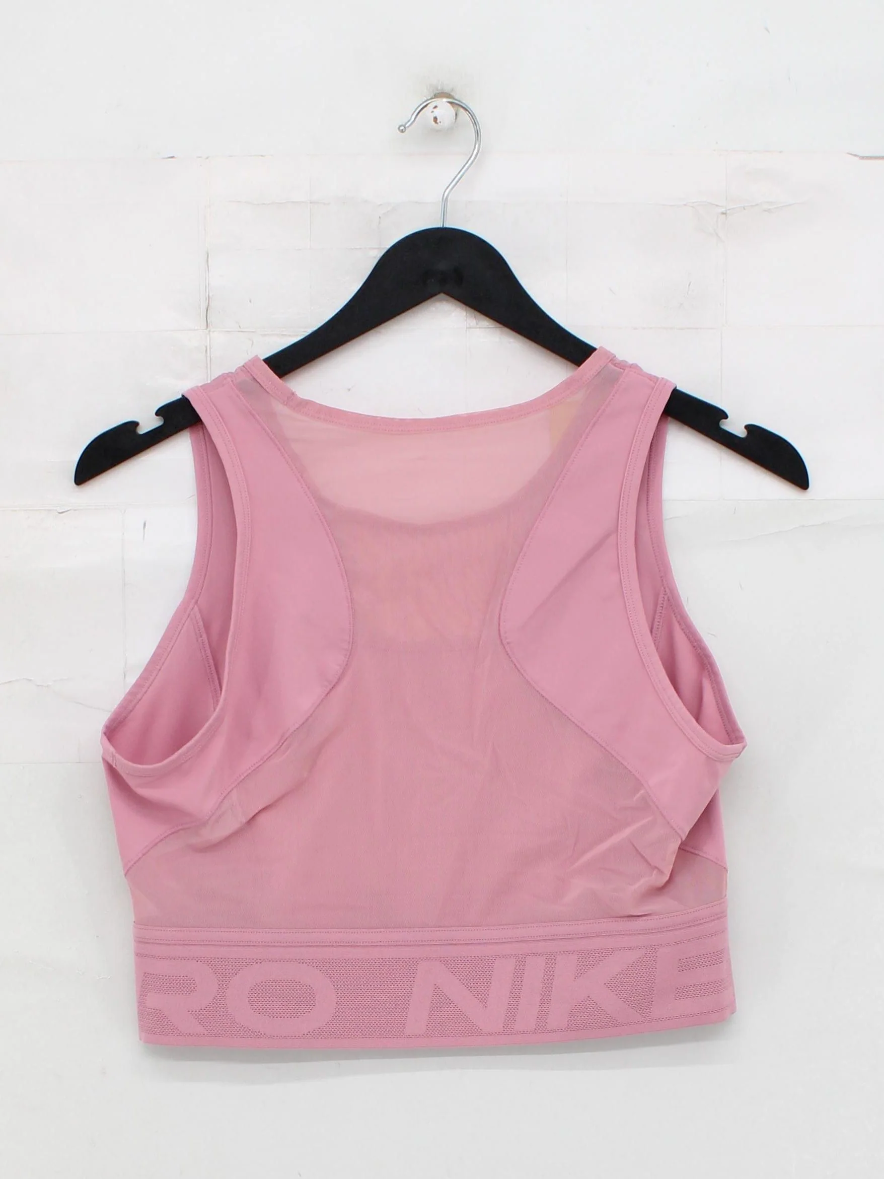 Nike Women's T-Shirt M Pink Polyester with Elastane, Nylon Sleeveless Basic - Image 2
