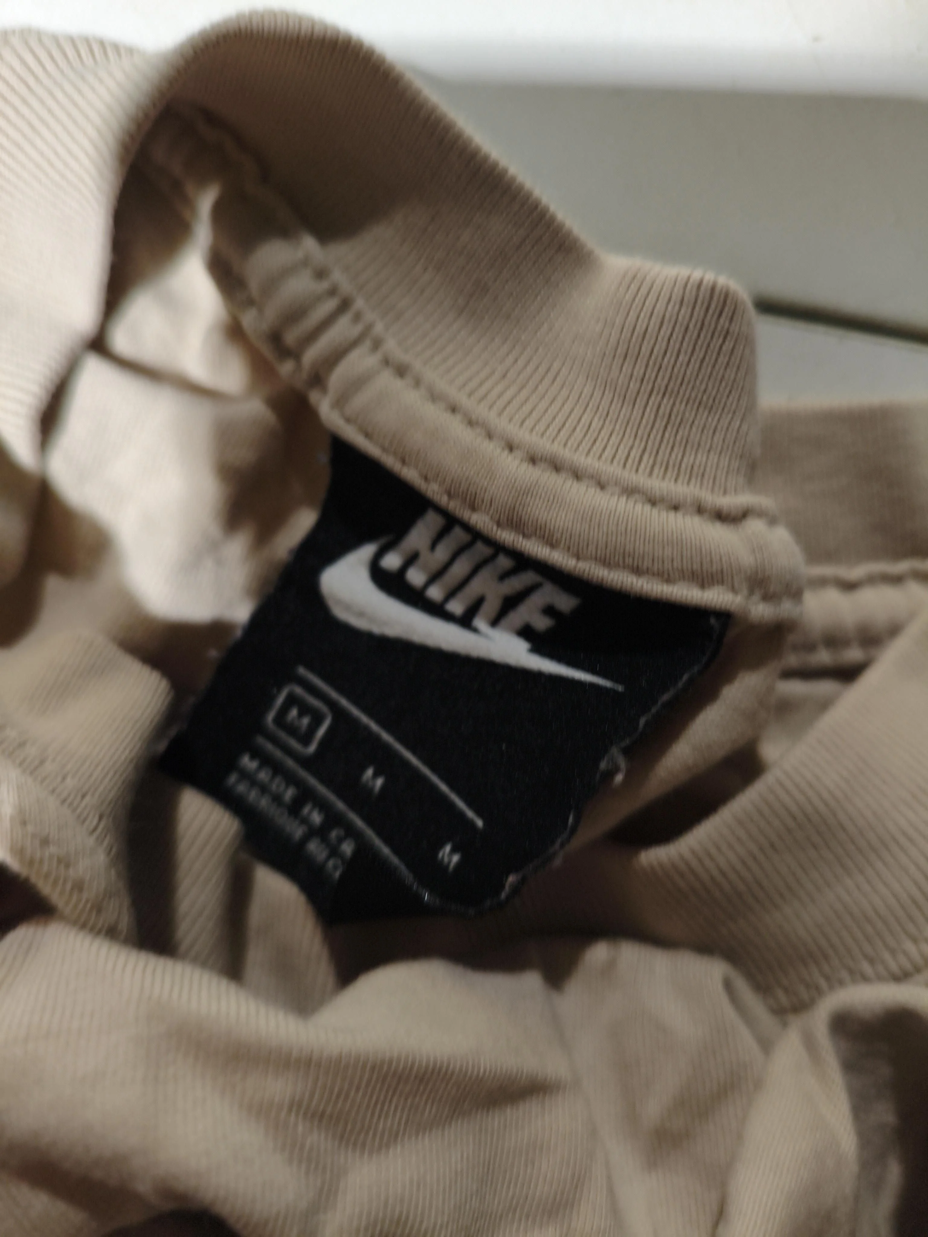Nike Women's T-Shirt M Tan 100% Cotton Short Sleeve Round Neck Basic - Image 6