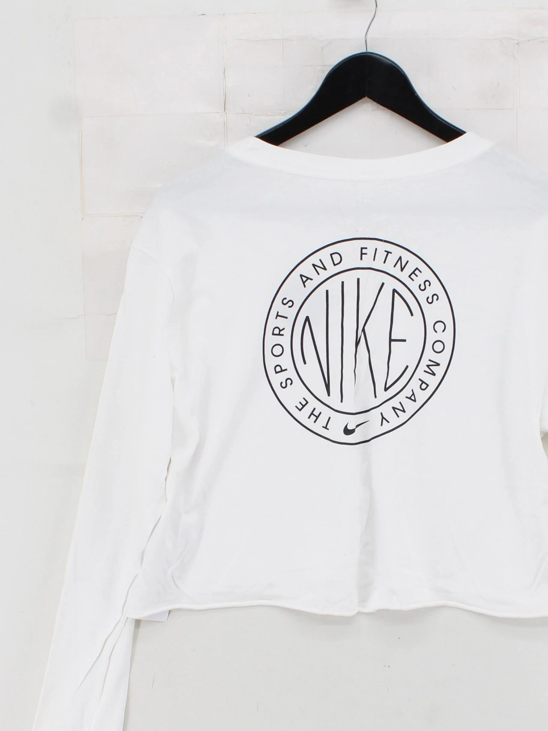 Nike Women's T-Shirt M White Graphic 100% Cotton Short Sleeve Round Neck Basic - Image 2