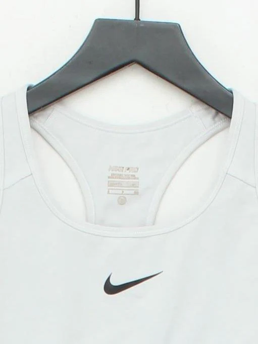 Nike Women's T-Shirt M White Polyester with Elastane Sleeveless Basic - Image 3
