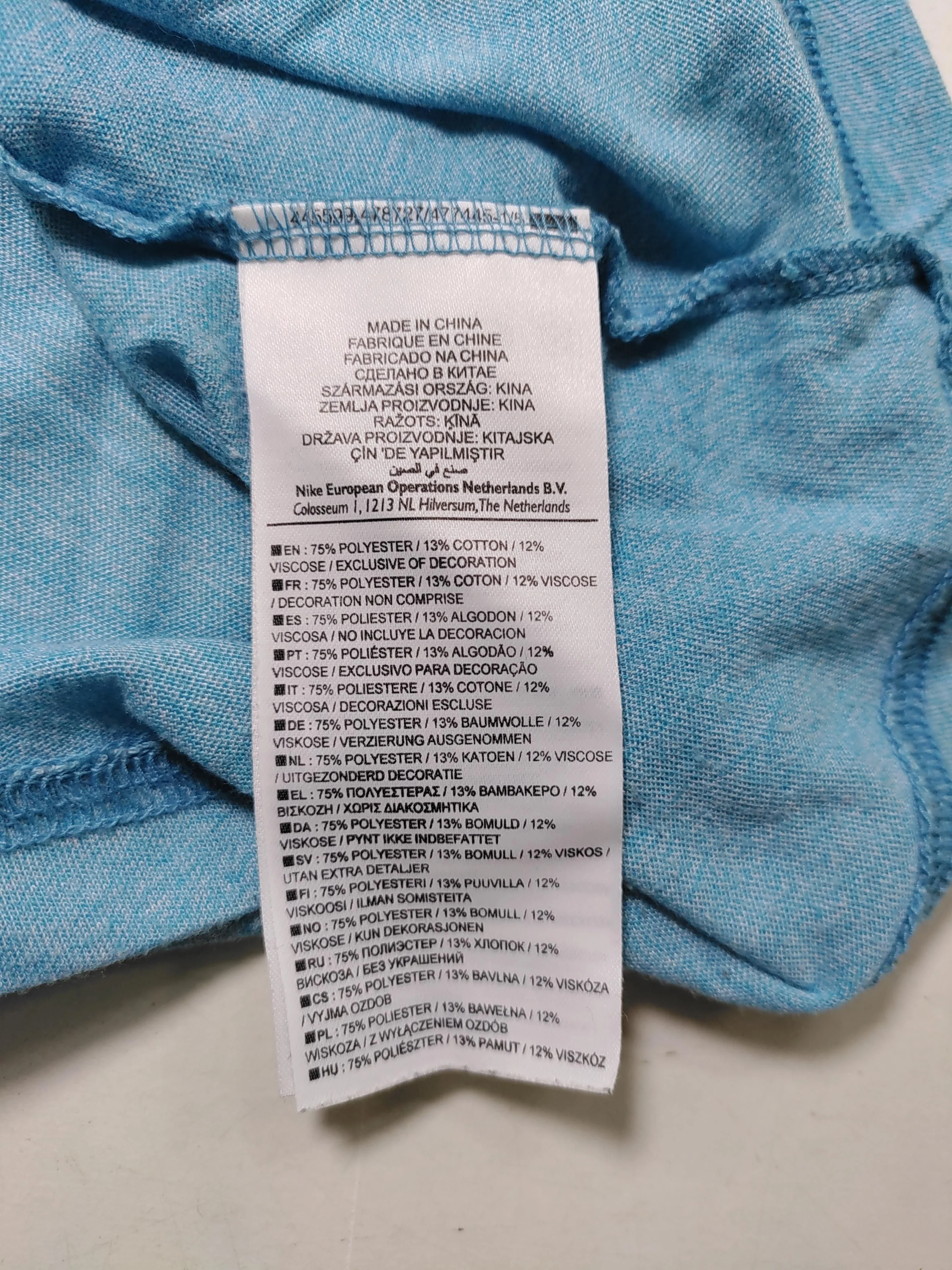 Nike Women's T-Shirt S Blue Polyester with Cotton, Viscose Sleeveless Basic - Image 6