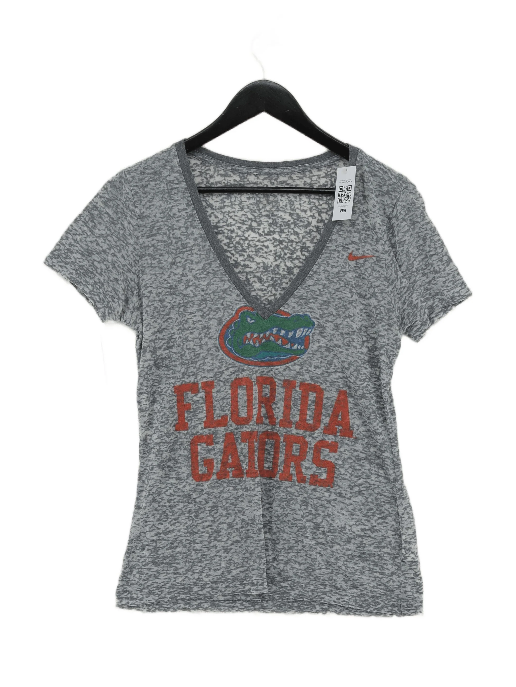 Nike Women's T-Shirt S Grey Cotton with Polyester Basic