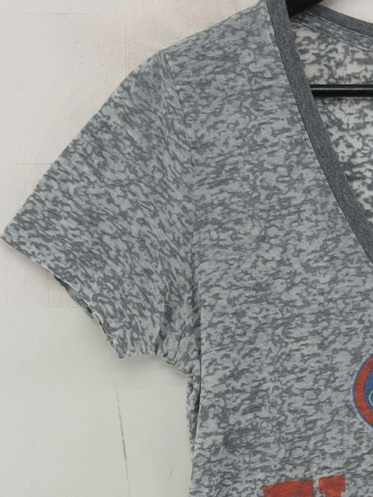 Nike Women's T-Shirt S Grey Cotton with Polyester Basic - Image 4