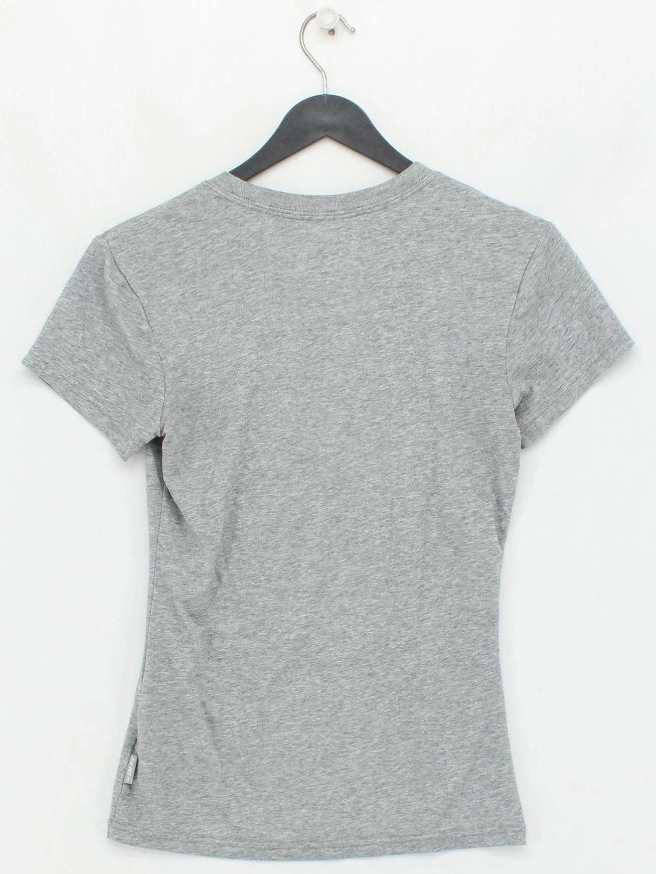 Nike Women's T-Shirt S Grey Cotton with Polyester, Spandex Basic - Image 2