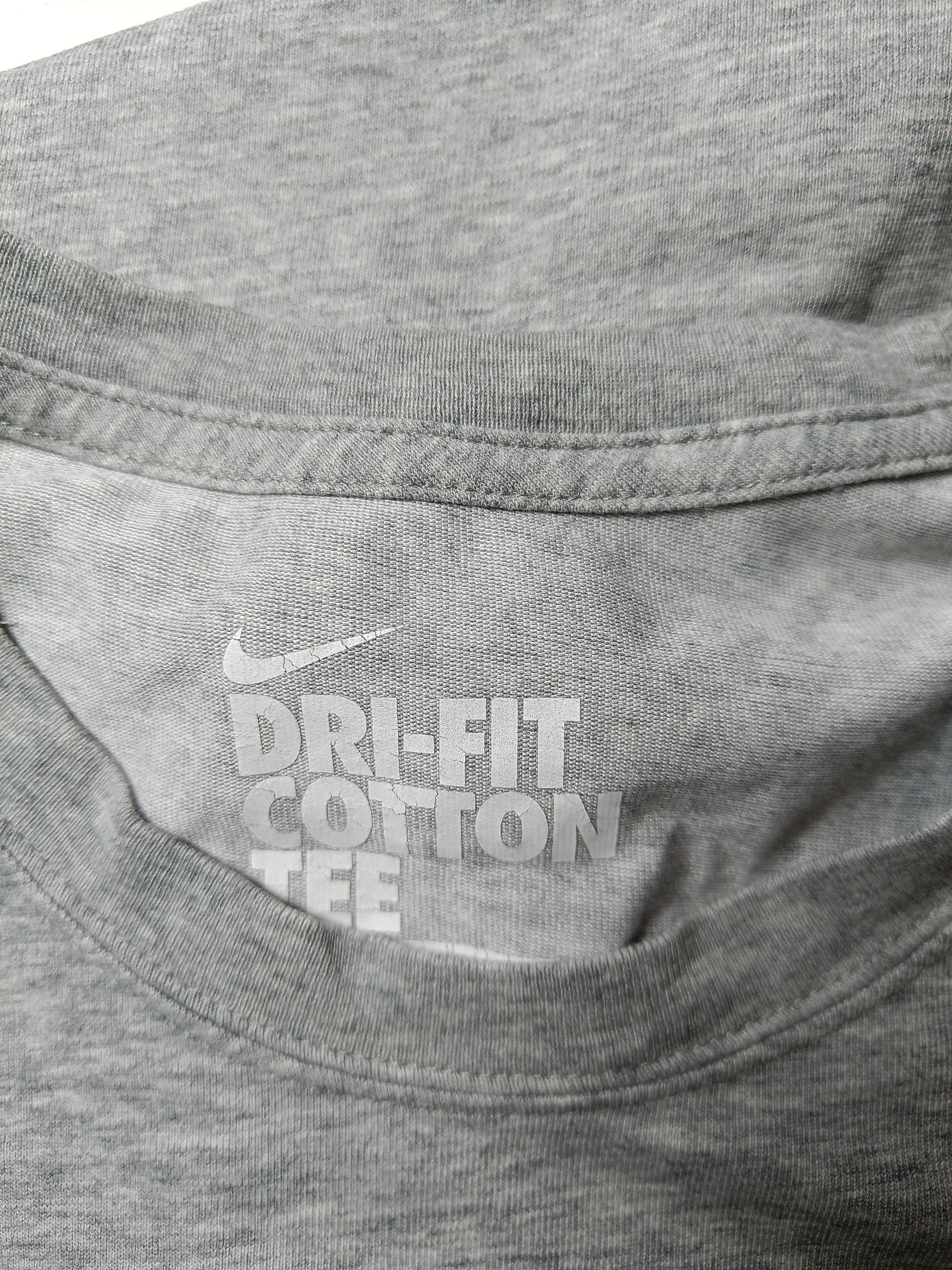 Nike Women's T-Shirt S Grey Cotton with Polyester, Spandex Basic - Image 5