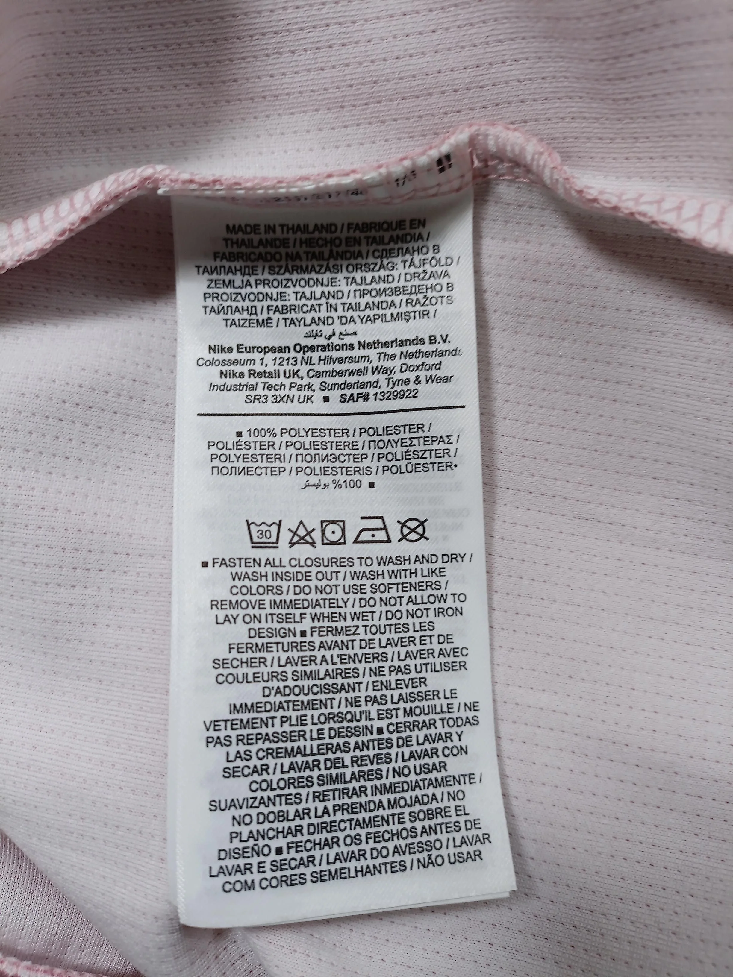 Nike Women's T-Shirt S Pink 100% Polyester Basic - Image 6