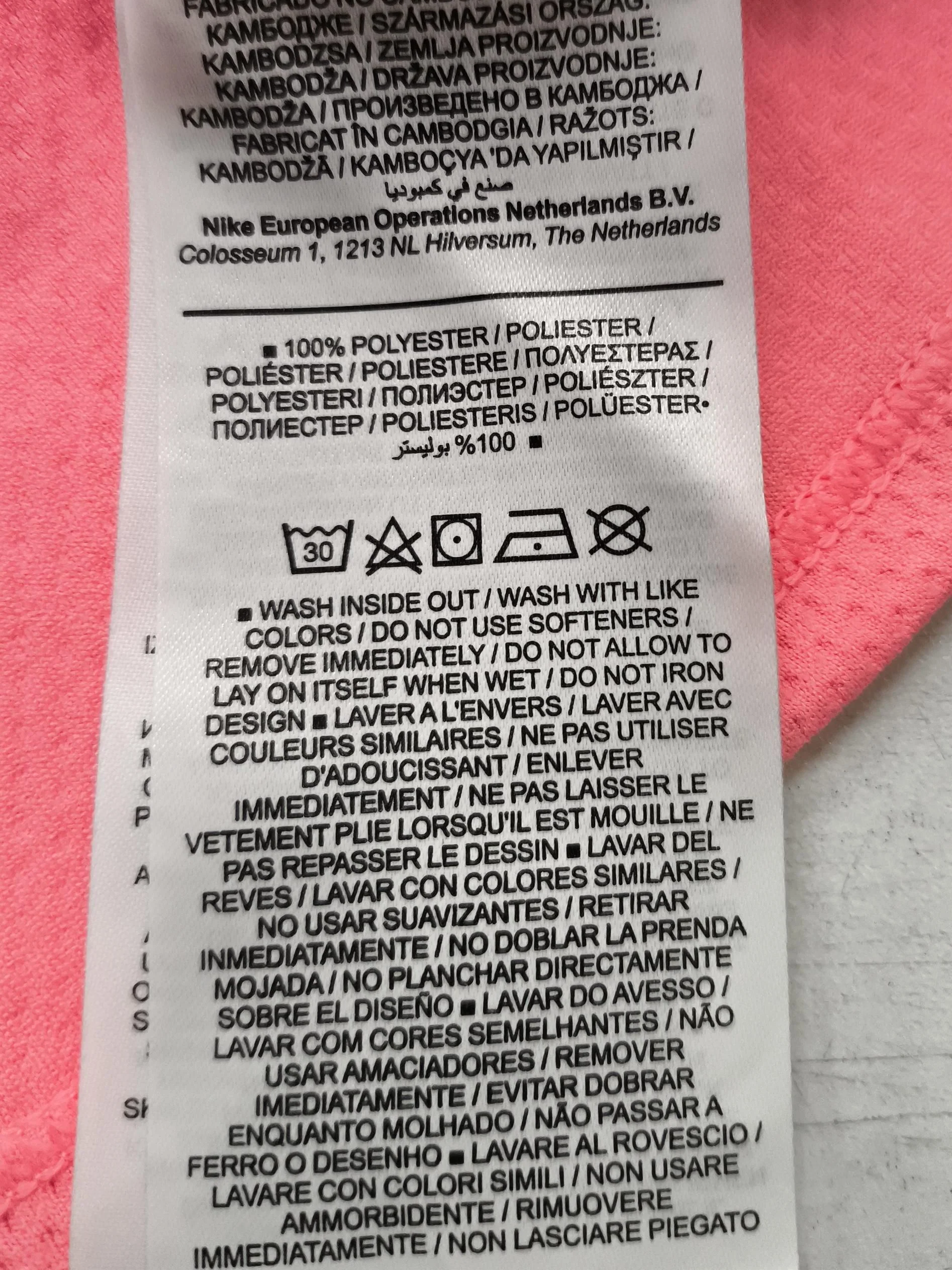 Nike Women's T-Shirt S Pink Graphic 100% Polyester Basic - Image 6