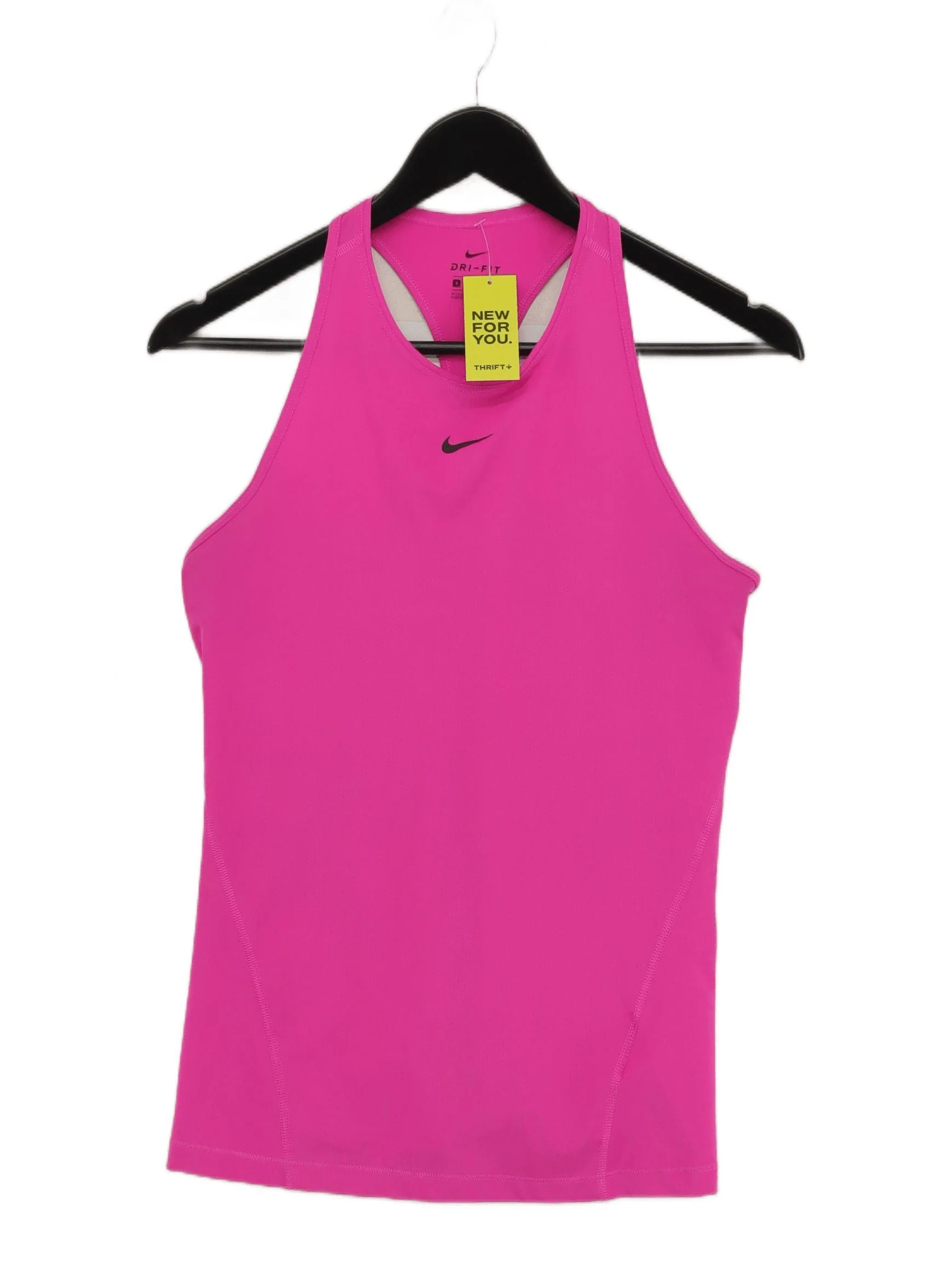 Nike Women's T-Shirt S Pink Polyester with Elastane Sleeveless Basic