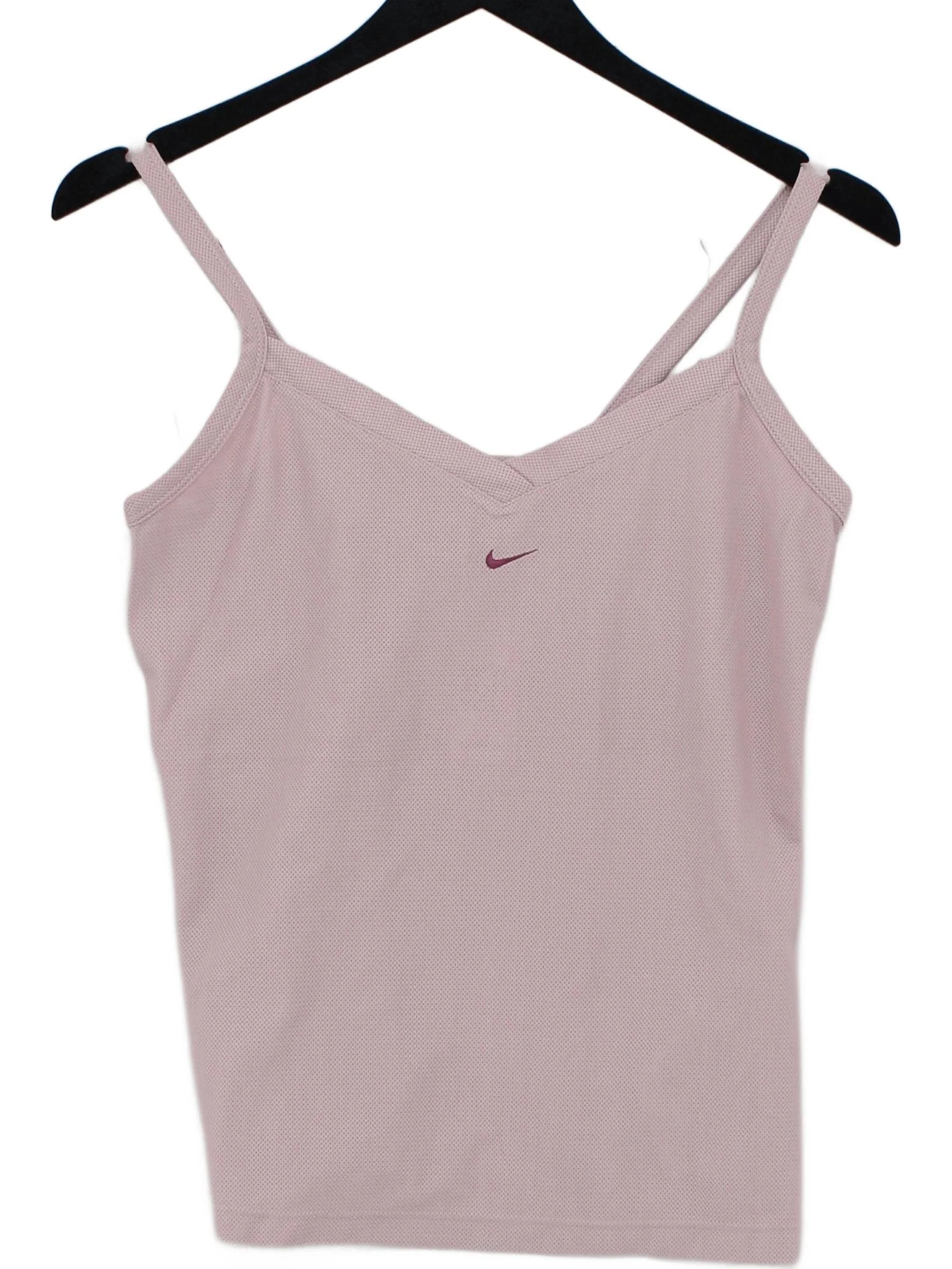 Nike Women's T-Shirt S Pink Polyester with Elastane Sleeveless V-Neck Camisole