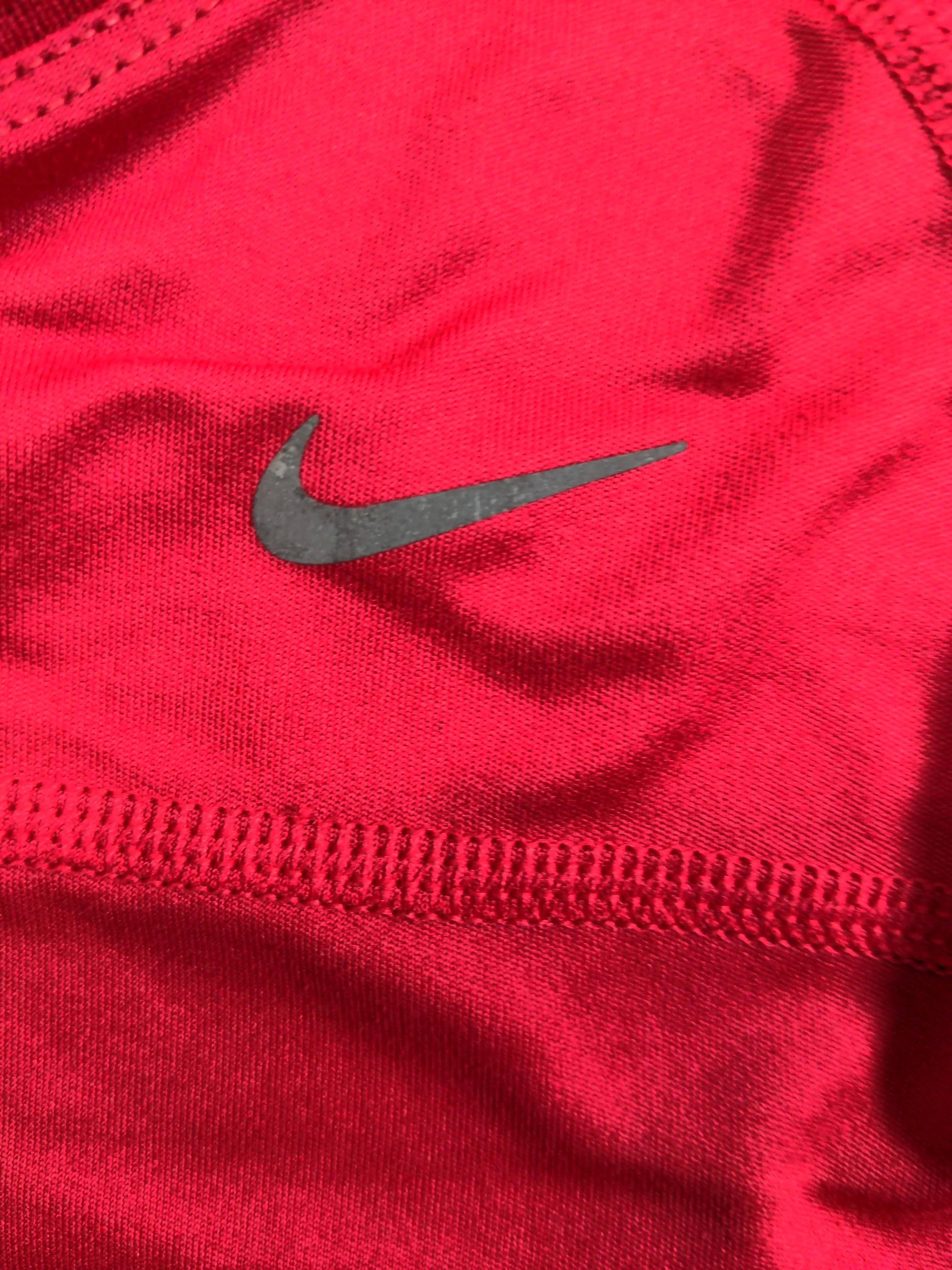 Nike Women's T-Shirt S Red 100% Polyester Basic - Image 5