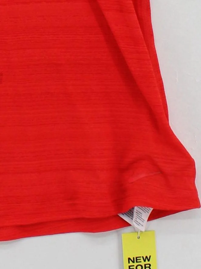 Nike Women's T-Shirt S Red 100% Polyester Sleeveless Basic - Image 4