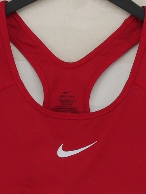 Nike Women's T-Shirt S Red Nylon with Spandex Sleeveless Basic - Image 3