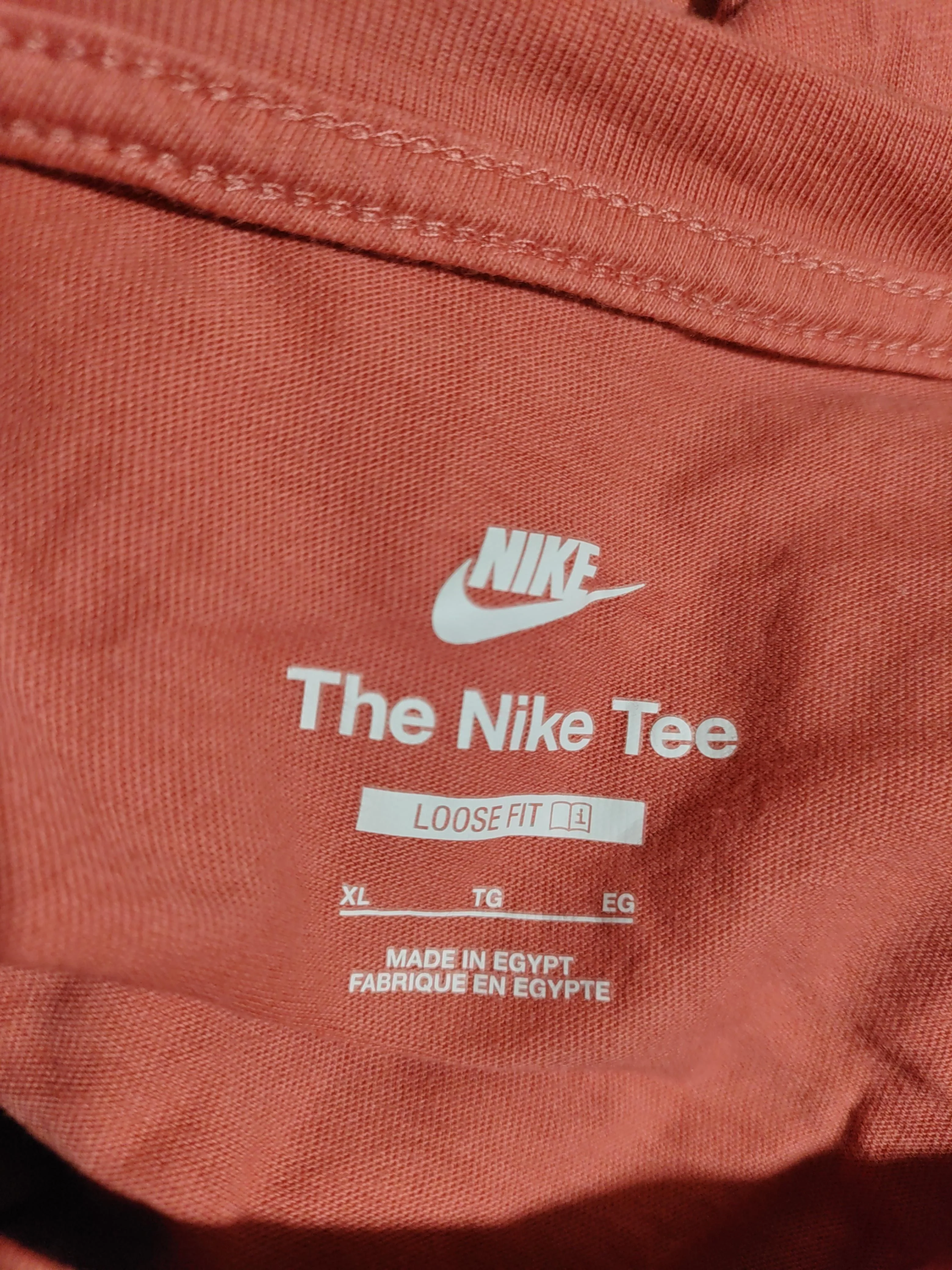 Nike Women's T-Shirt XL Red 100% Cotton Short Sleeve Round Neck Basic - Image 5