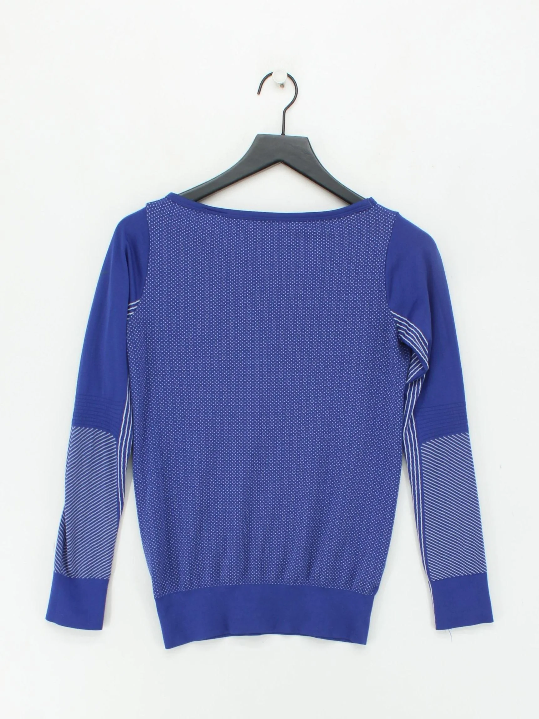 Nike Women's T-Shirt XS Blue Geometric 100% Nylon Basic - Image 2