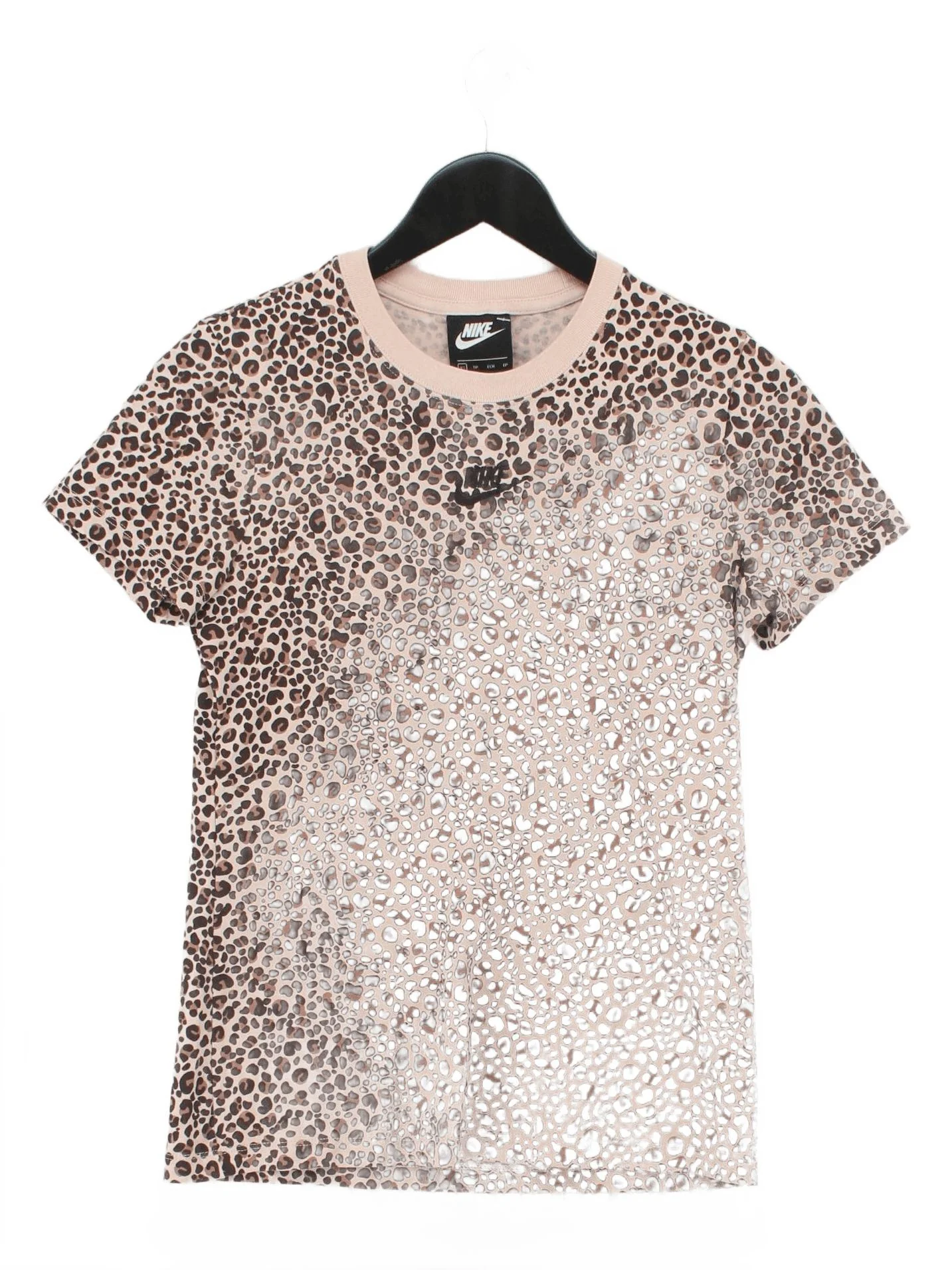Nike Women's T-Shirt XS Cream 100% Cotton Basic