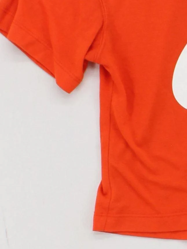Nike Women's T-Shirt XS Orange Polyester with Lyocell Modal Basic - Image 4